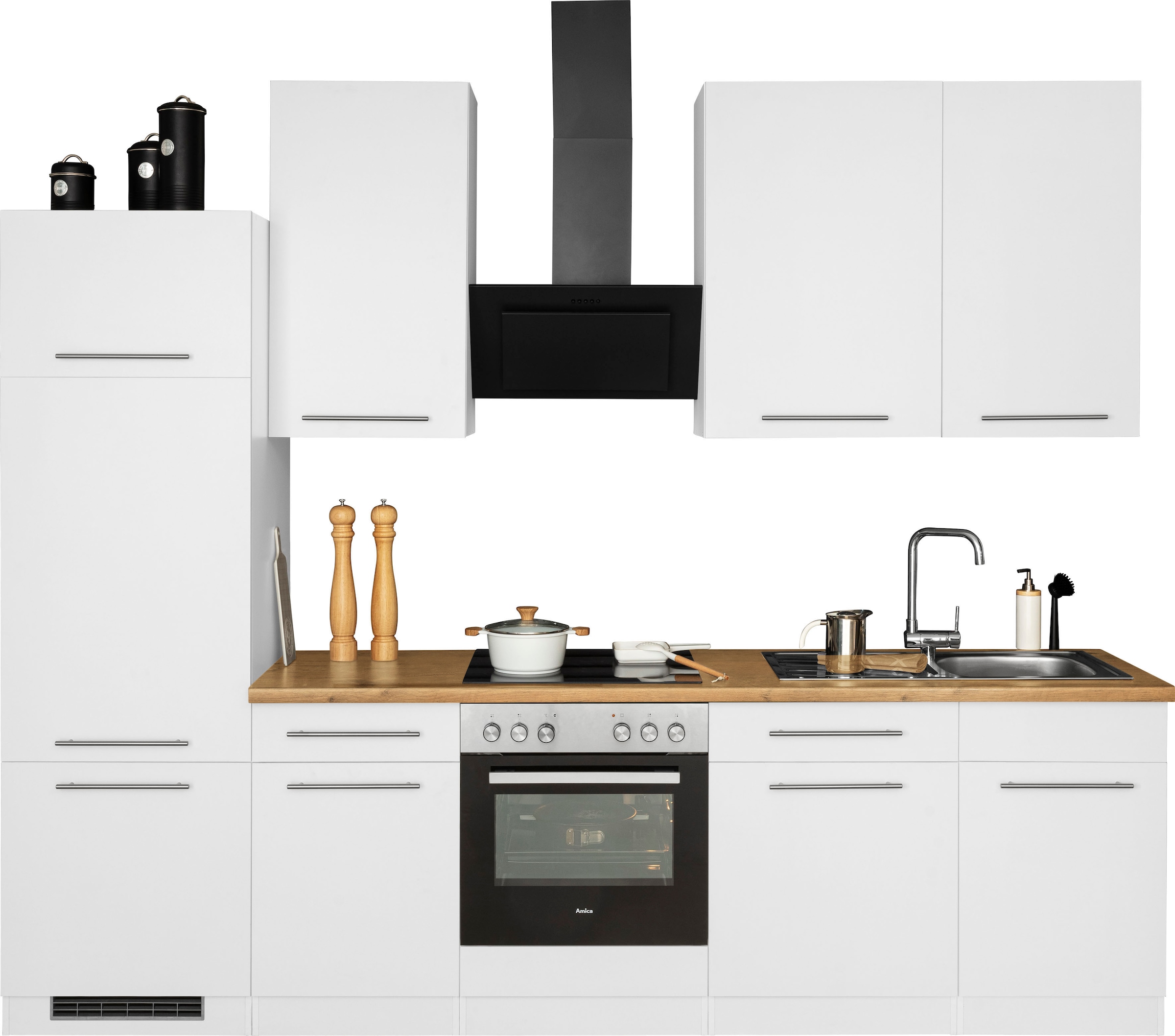 wiho Küchen Küchenzeile »Unna«, mit kaufen auf E-Geräten, cm 280 Breite Raten