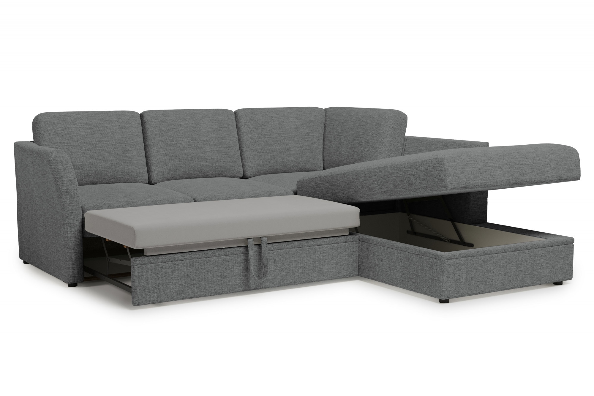 Home affaire Ecksofa »Lavars, L-Form, Schlafsofa«, mit Bettfunktion und Stauraum, in zwei verschiedenen Bezugsqualitäten