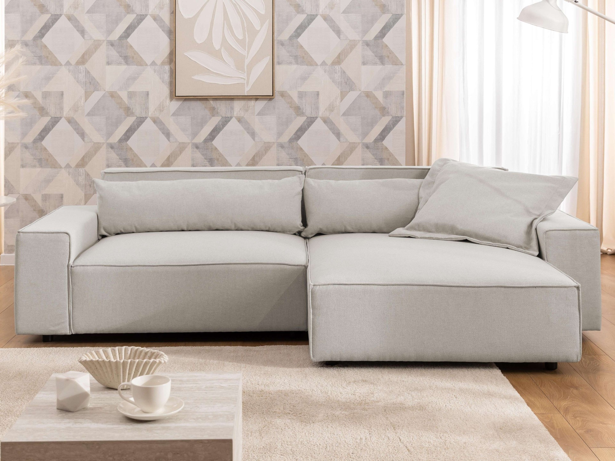 OTTO home Ecksofa »KINLEE Design-Sofa mit Recamiere rechts/links, Maße B/T/ günstig online kaufen