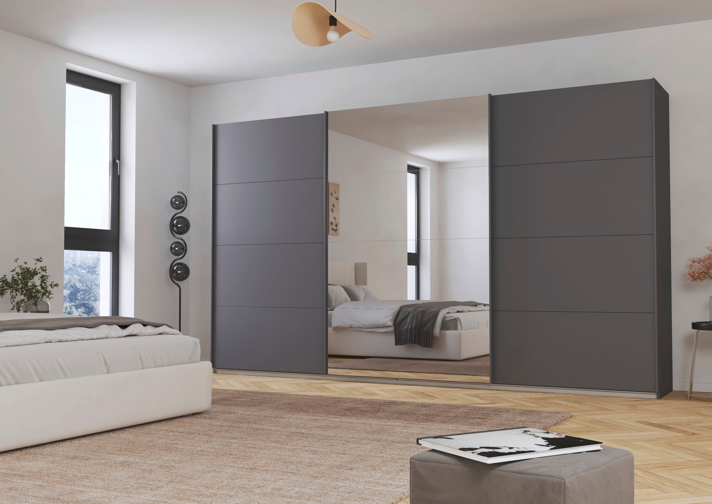 rauch Schwebetürenschrank »Kleiderschrank Schrank OTTO´S CHOICE Garderobe AGORDO«, (in zwei Griff-Farben), Top Innenausstattung, in 4 Breiten und 2 Höhen MADE IN GERMANY