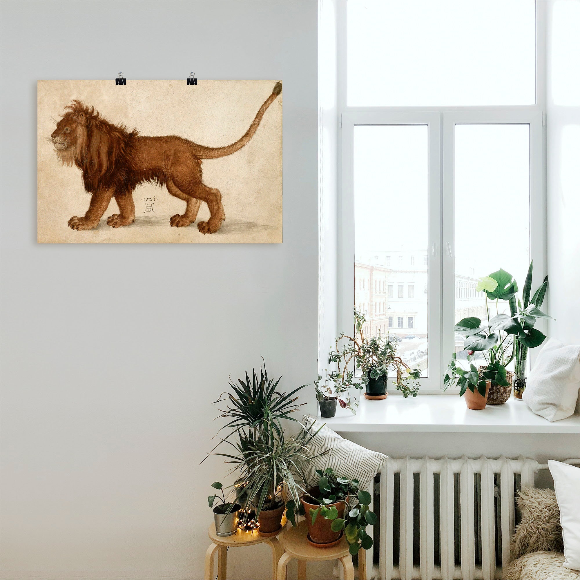 Artland Kunstdruck »Löwe. 1521«, Raubkatzen, (1 St.), als Alubild, Leinwandbild, Wandaufkleber oder Poster in versch. Größen