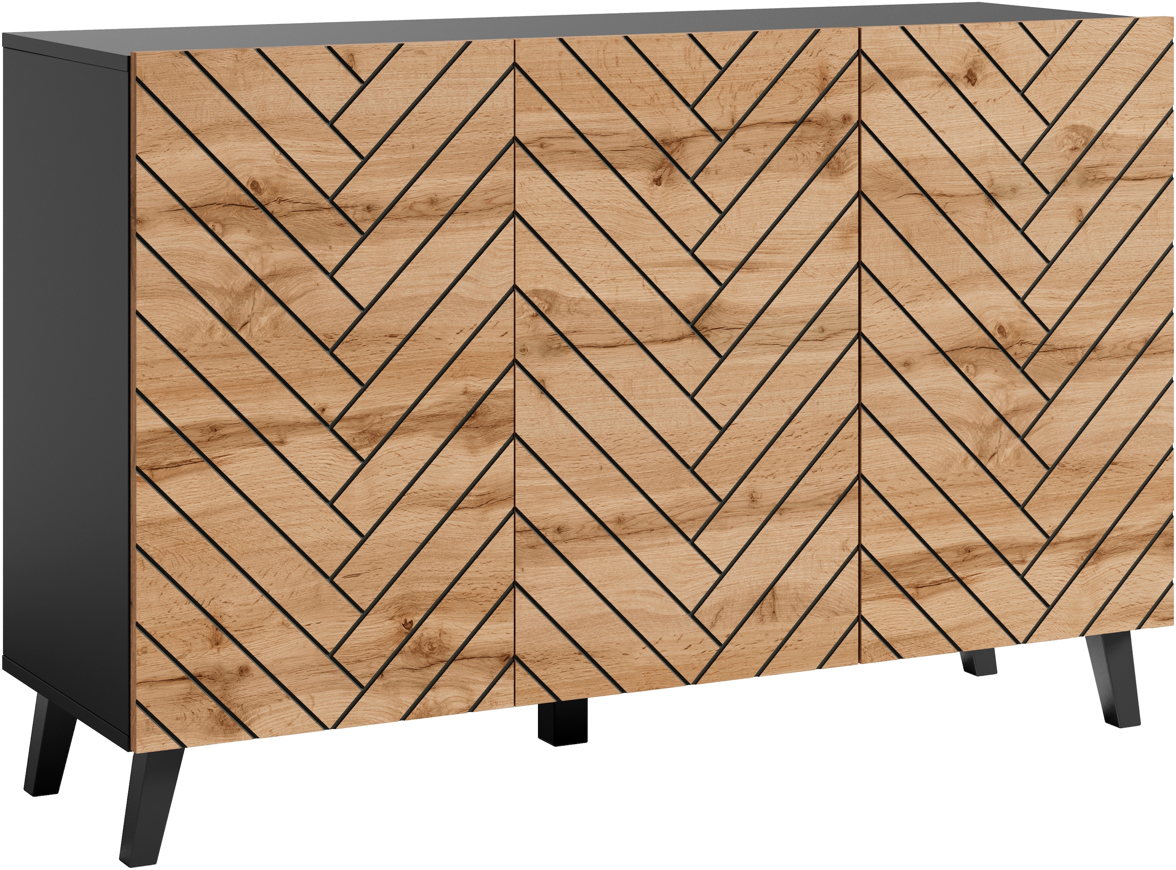INOSIGN Sideboard »SIDEBOARD PHUKET«, (1 St.), Modernes Sideboard mit 6 Fächern, Breite 120 cm
