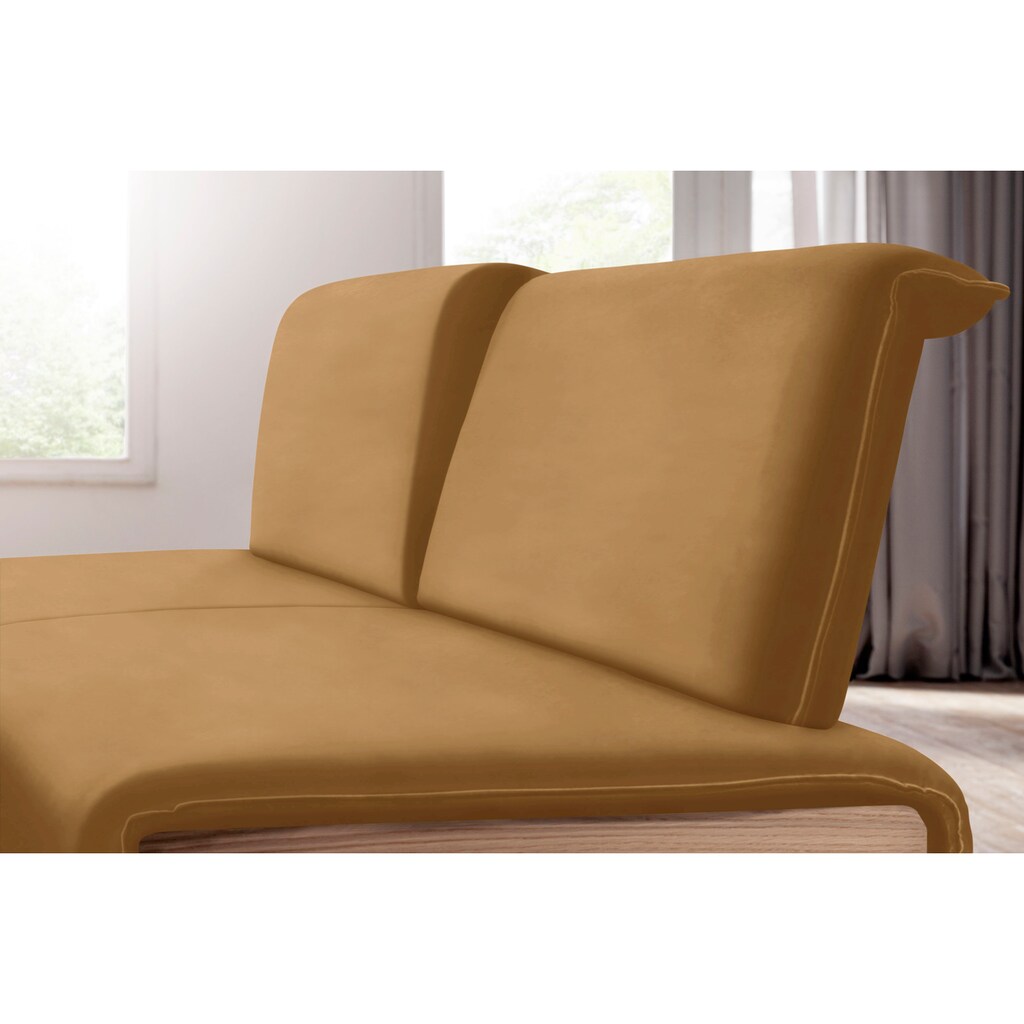 K+W Komfort & Wohnen Sitzbank »Deseo II«, gepolstert mit Rückenneigungsverstellung, wahlweise in 173 oder 196 cm Breite in Velours oder Leder