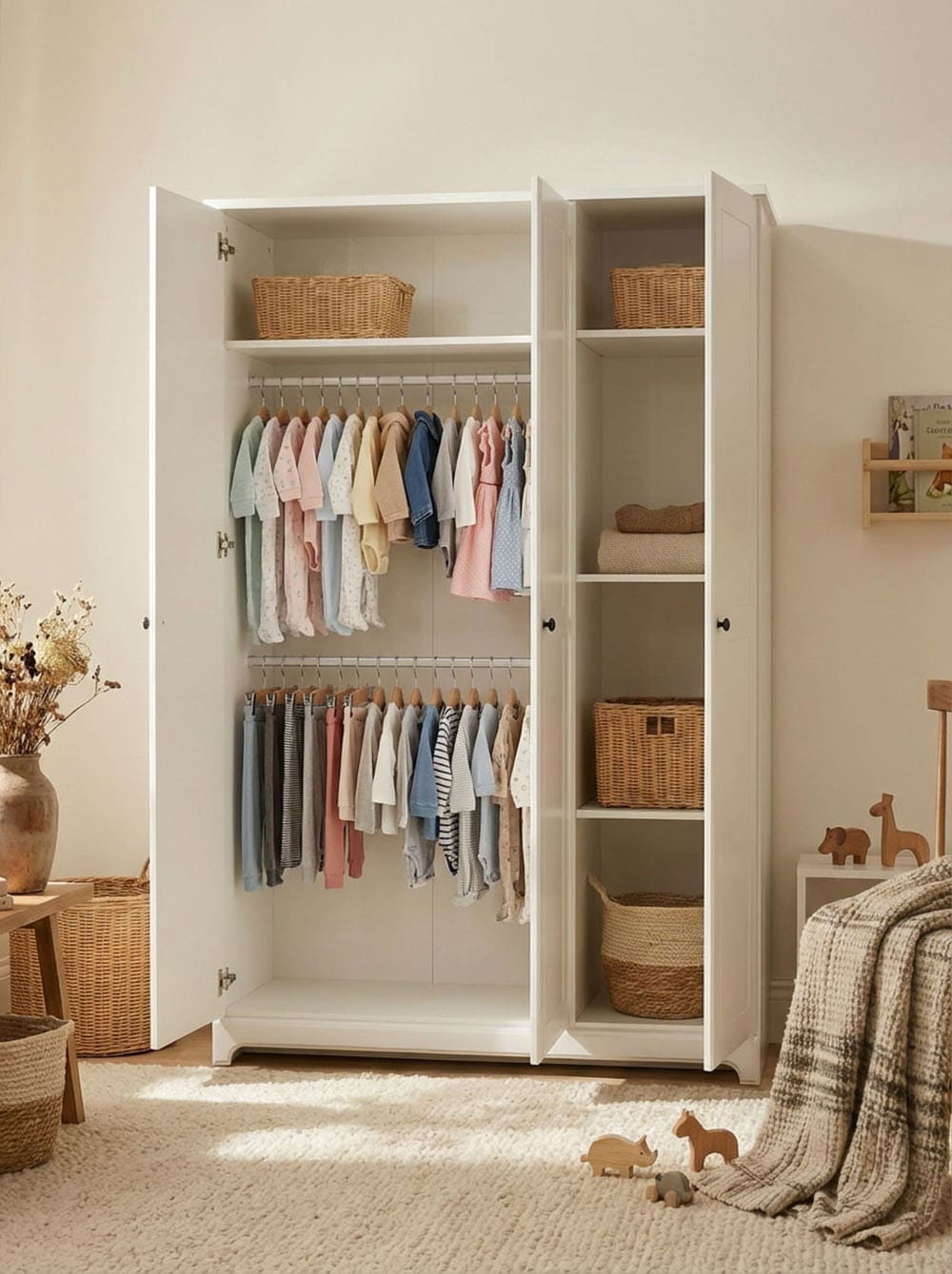 arthur berndt Kleiderschrank »Thilo, Kinderkleiderschrank« MDF-Fronten mit Kassettenfräsung