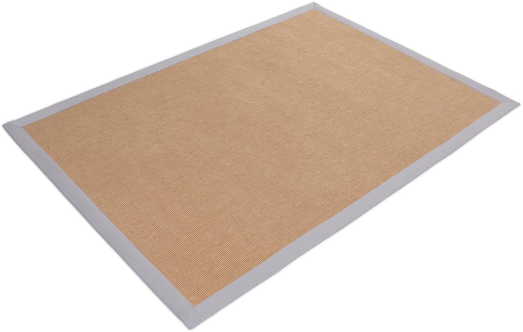 carpetfine Sisalteppich »Sisal«, rechteckig, 5 mm Höhe, mit farbiger Bordüre, Anti Rutsch Rückseite