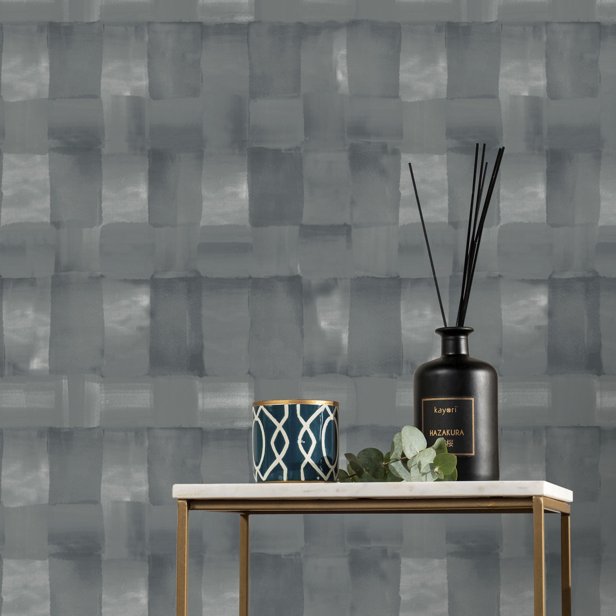 kayori Vliestapete »Koiya« kariert glatt 10mx52cm (ca. 5m2) günstig online kaufen