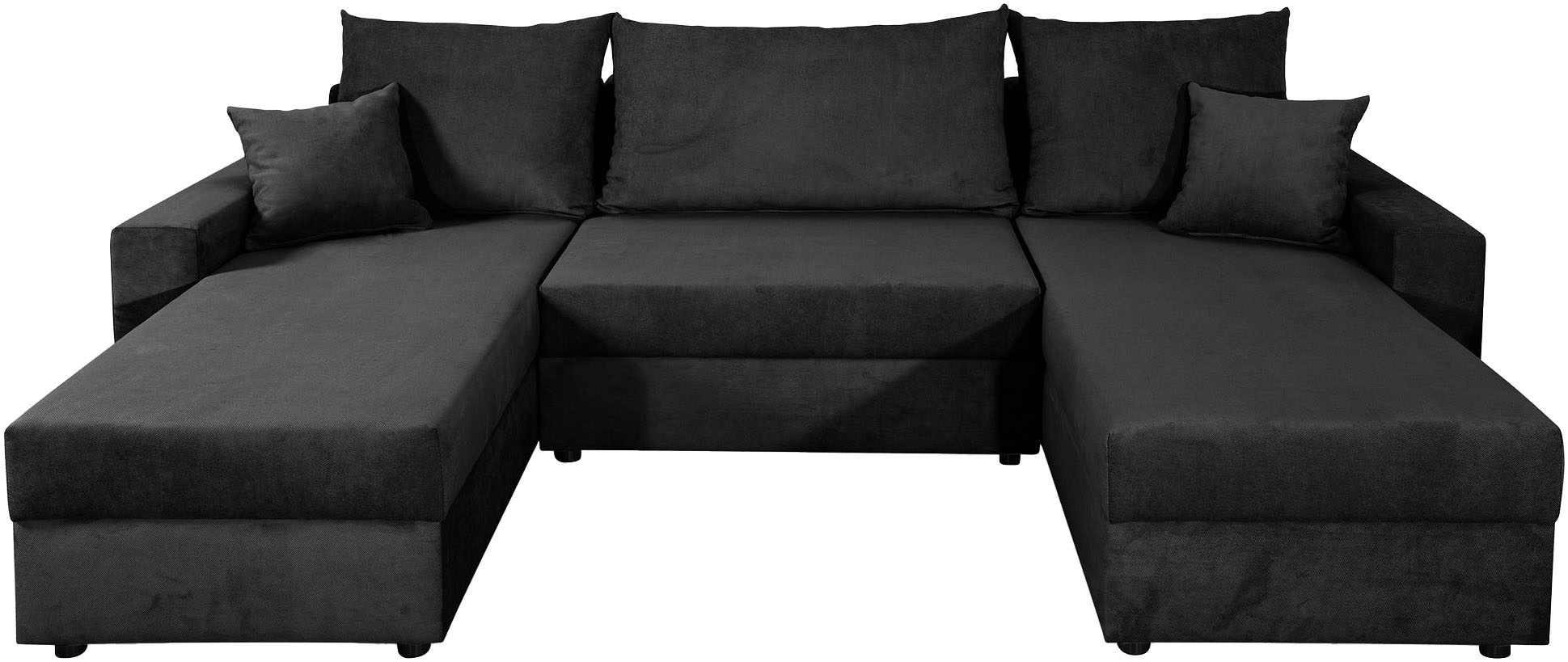 COLLECTION AB Wohnlandschaft »Pico U-Form, Breite 252, mit Schlaffunktion, Bettkasten & Zierkissen«, Liegefläche 117x220 cm