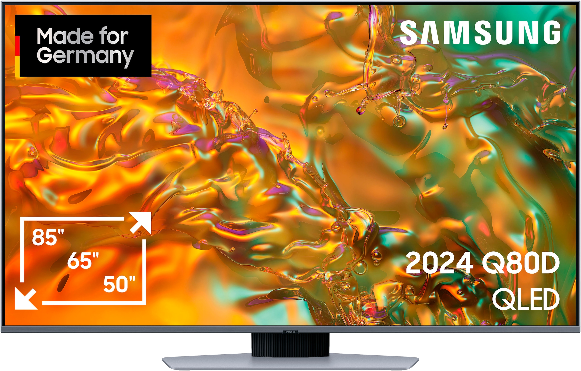 Samsung QLED-Fernseher »GQ50Q80DAT«, 4K Ultra HD, Smart-TV, Neural Quantum 4K AI Gen2 Prozessor, bis zu 120Hz