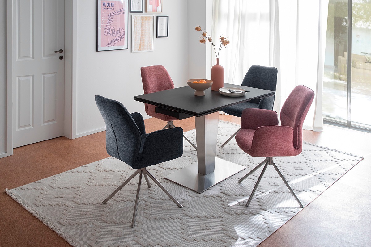 MCA furniture Esszimmerstuhl »GREYTON«, Chenille, (2er-Set), drehbar 180°, günstig online kaufen