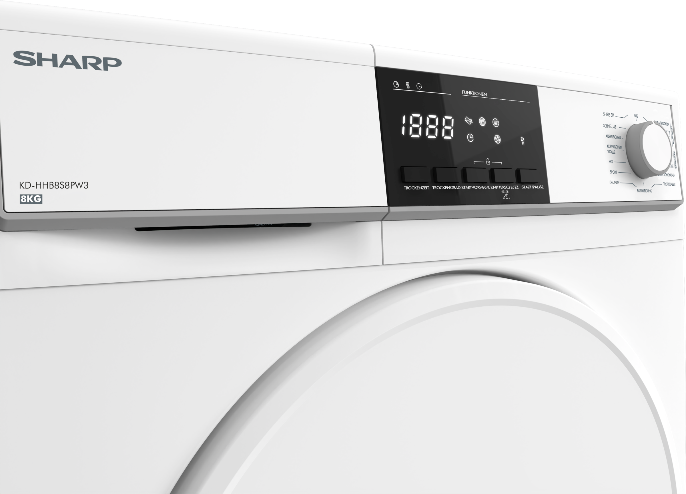 Sharp Wärmepumpentrockner »KD-HHB8S8PW3-DE«, 8 kg