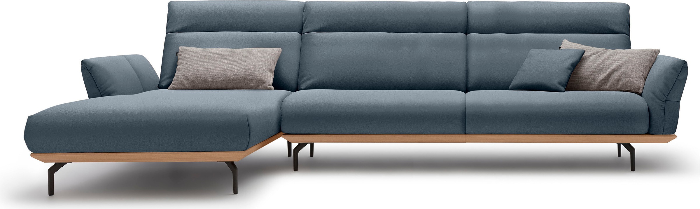 Creation BY ROLF BENZ Ecksofa »CR.460«, Sockel in Eiche, Winkelfüße in Umbr günstig online kaufen