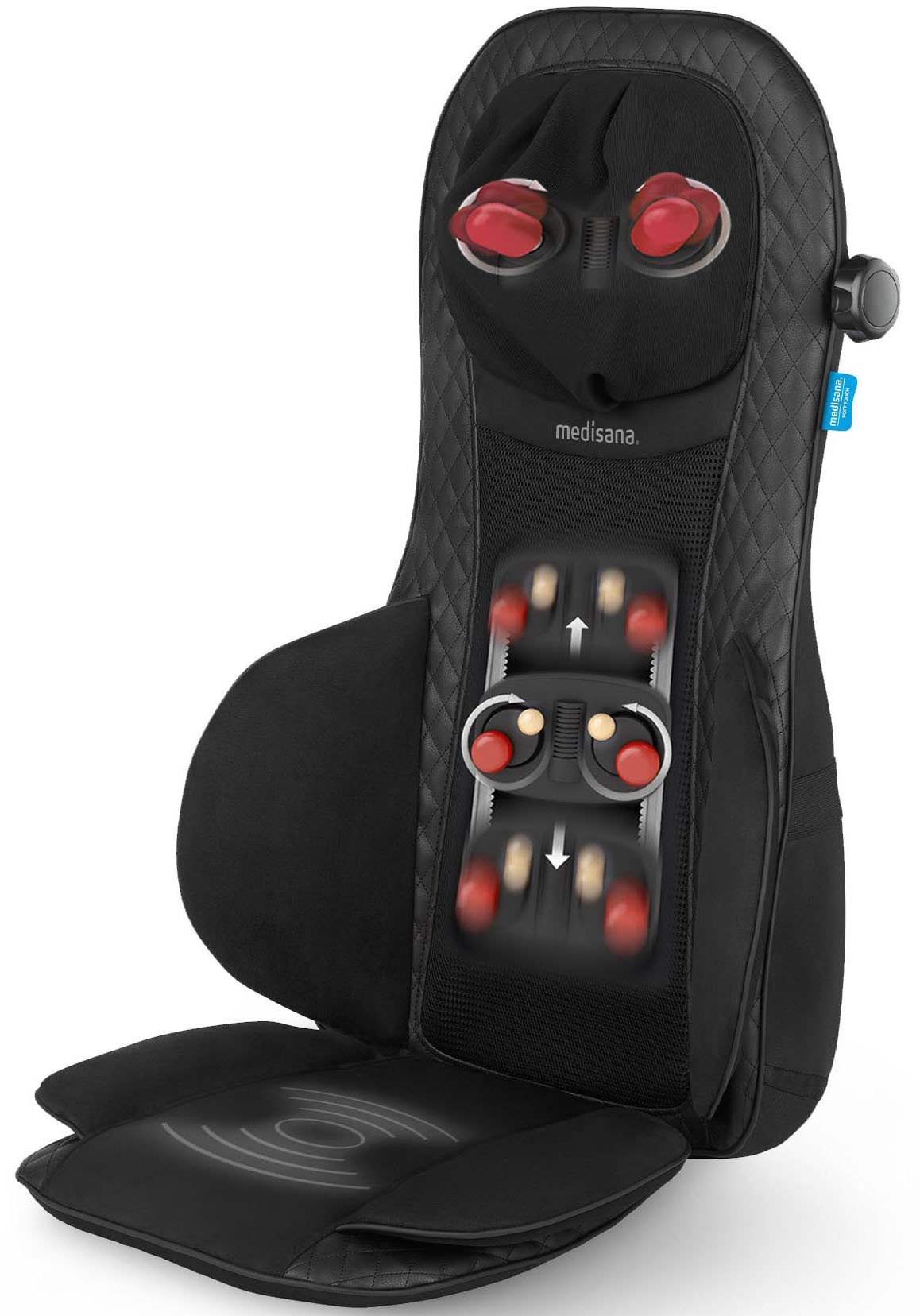 MEDISANA Massagesitzauflage »MCG 820« Shiatsu-Massagesitzauflage mit Gel-Massageköpfen und Akupressurmassage schwarz Praktische Fernbedienung