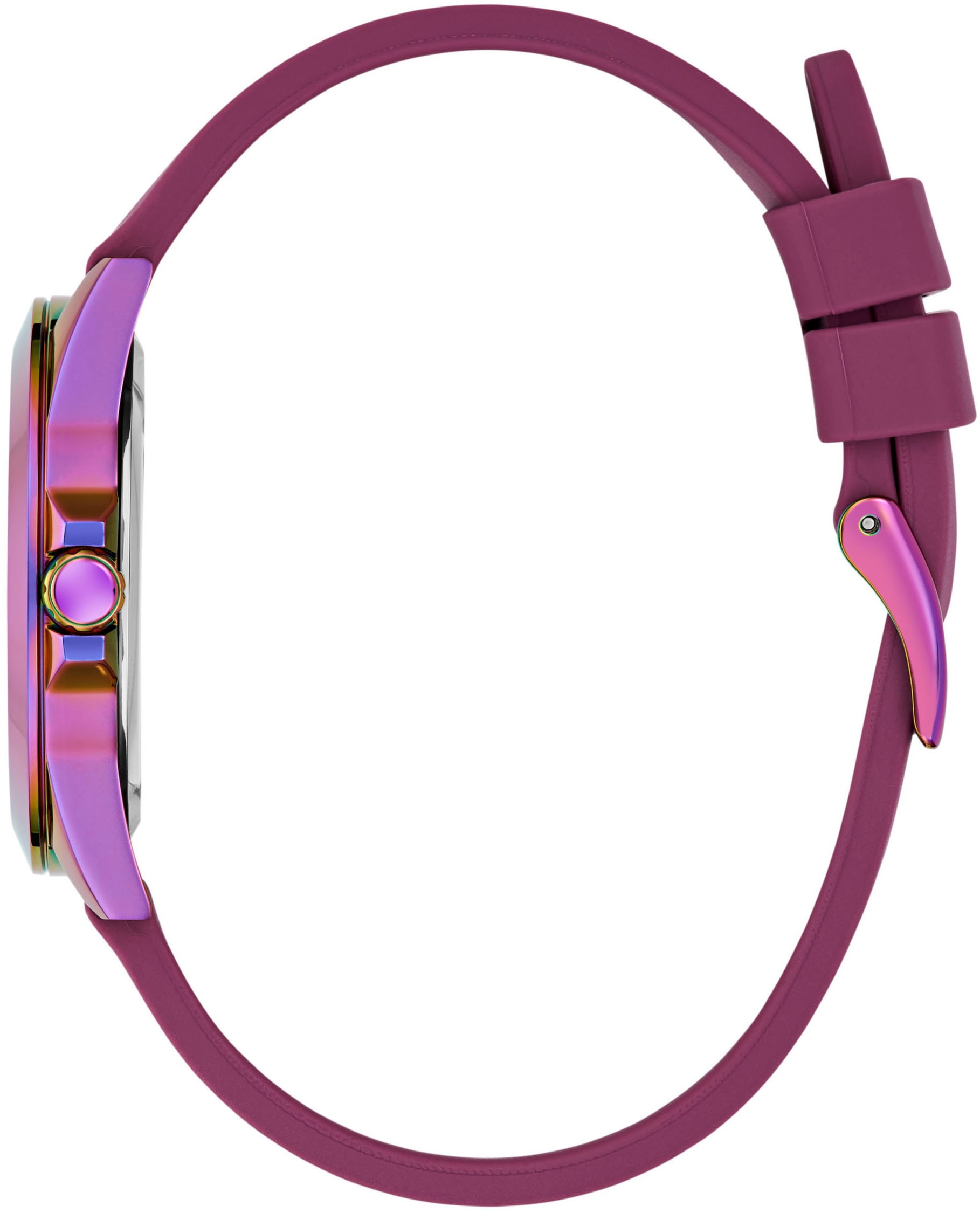 Guess Quarzuhr »MENAGERIE«, Armbanduhr, Damenuhr, Silikonarmband, Mineralglas, analog