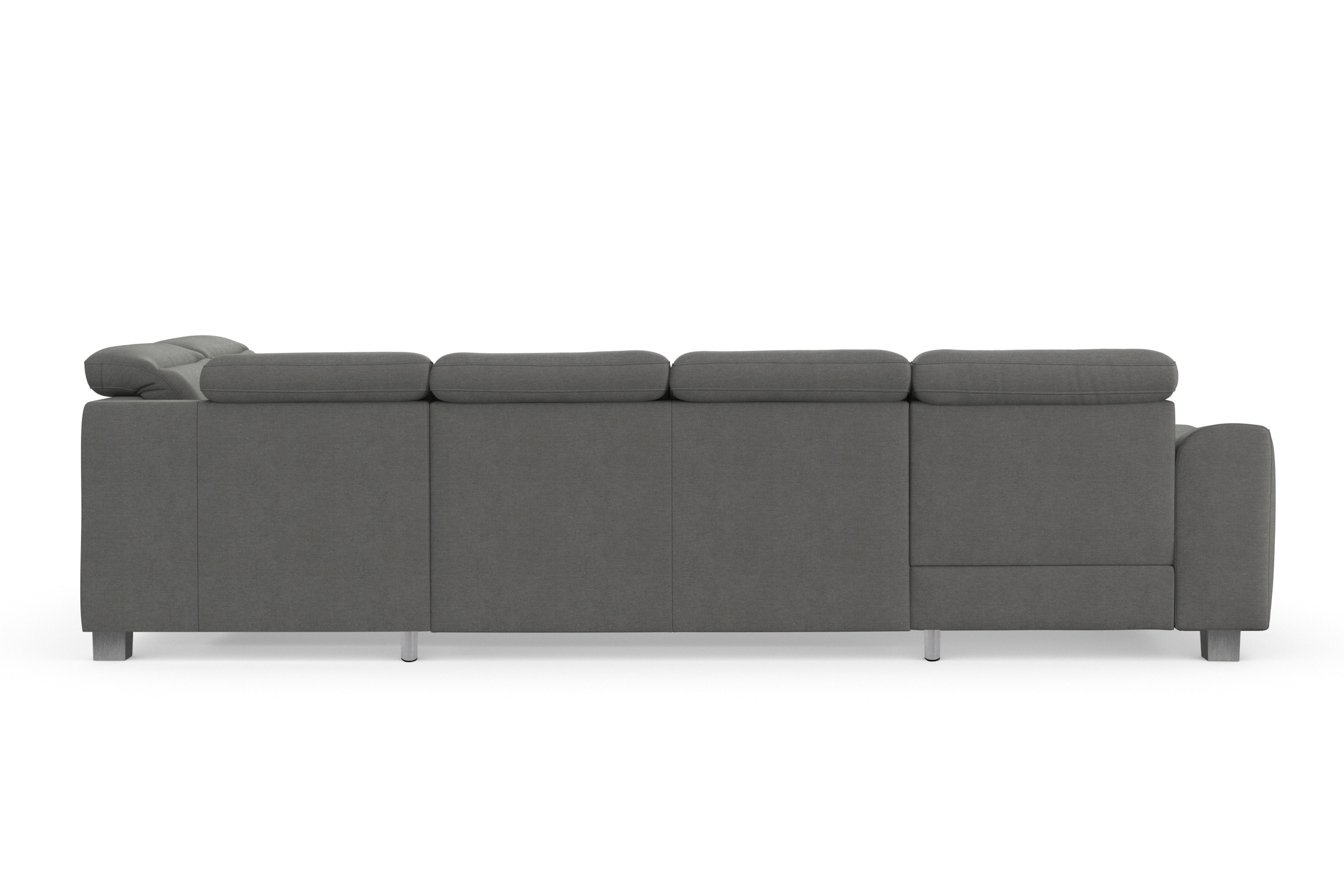 sit&more Wohnlandschaft »Dundee U-Form«, mit Federkern und Edelstahlfüßen, wahlweise mit Kopfteilverstellung
