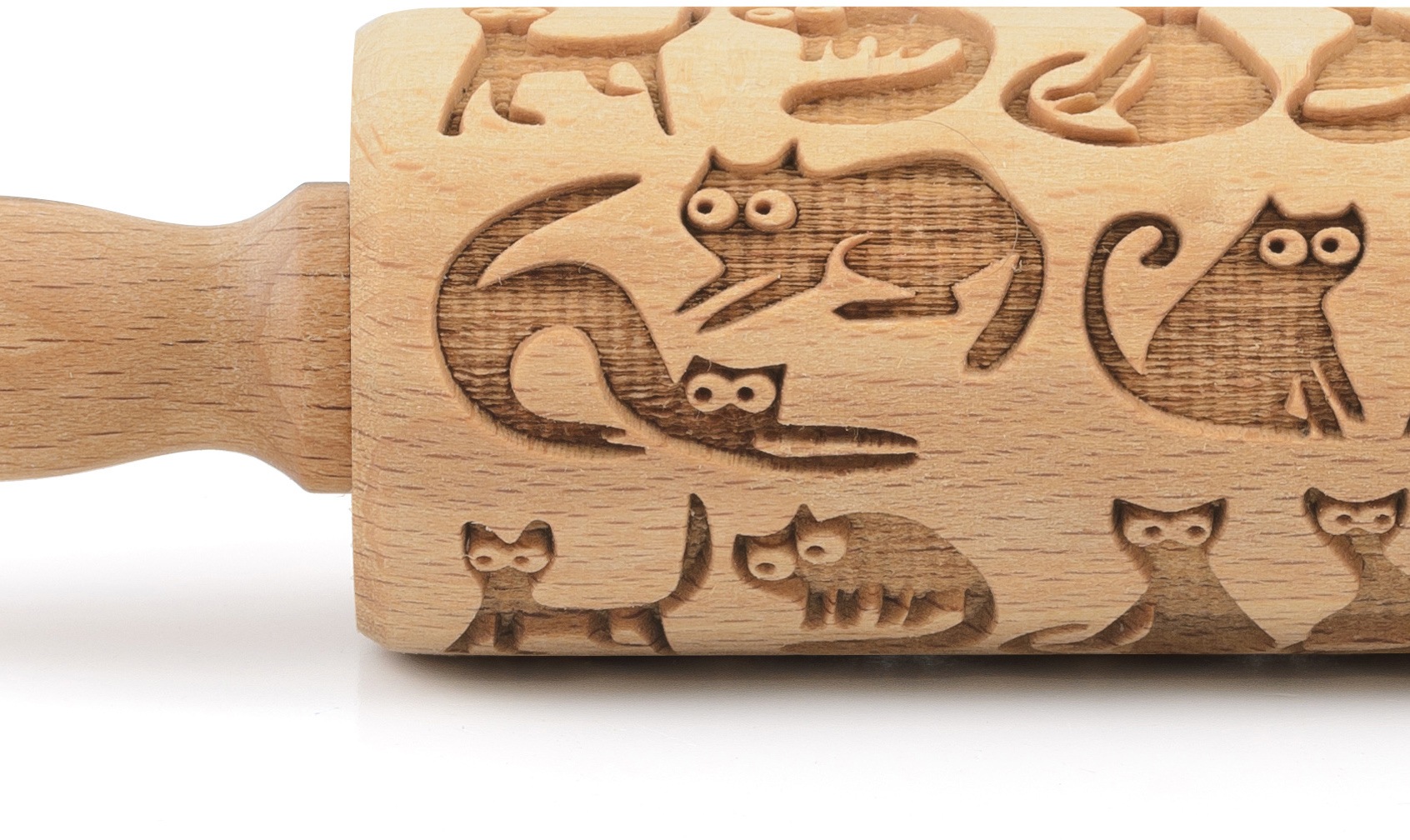 folkroll Teigroller »3D-Motiv-Teigrolle« Katzen