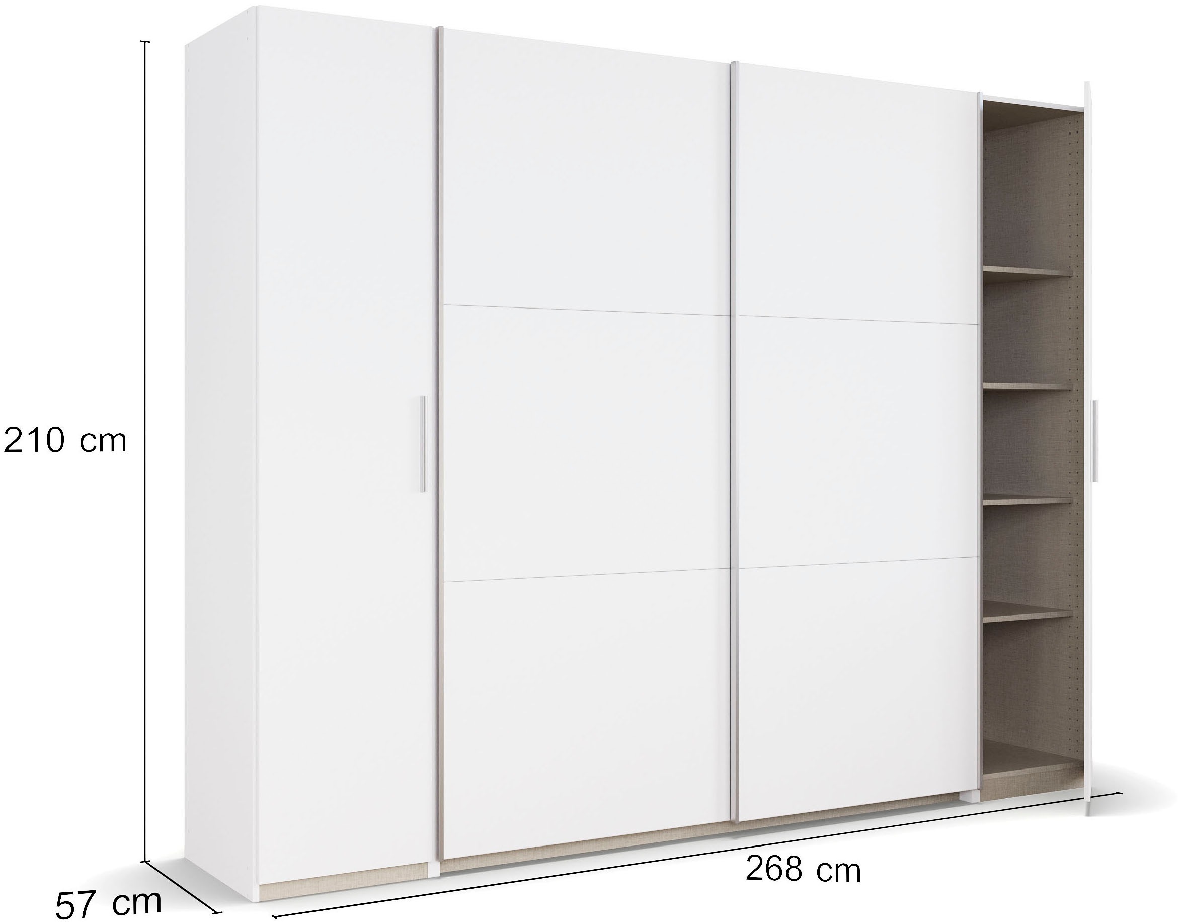 rauch Schwebetürenschrank »Kleiderschrank Drehtürenschrank Schrank Garderobe KRONACH TOPSELLER«, mit Dreh- und Schwebetüren und vielen Einlegeböden MADE IN GERMANY