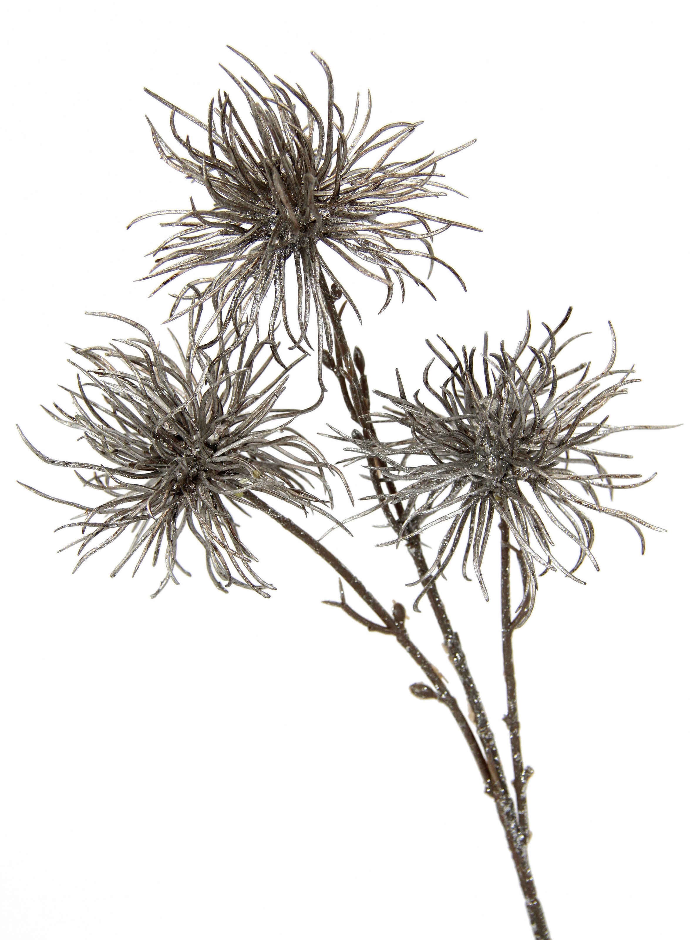 I.GE.A. Kunstblume »Distel«, Metallic-Distelzweig, Kunstzweige, 5er Set