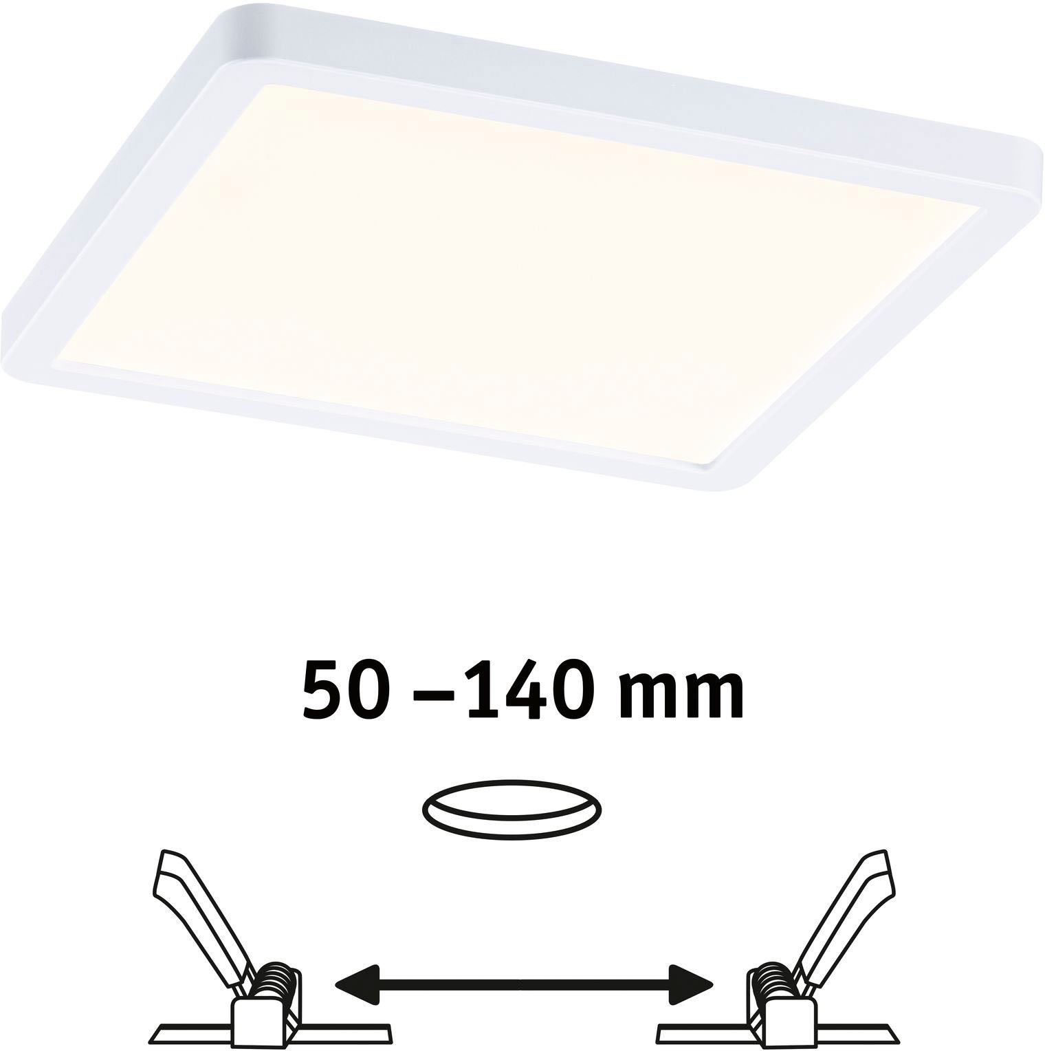Paulmann LED Bad-Einbauleuchte »Areo«, Schutzart IP44, Gr. 17,5 x 17,5 cm, inkl. LED Leuchtmittel