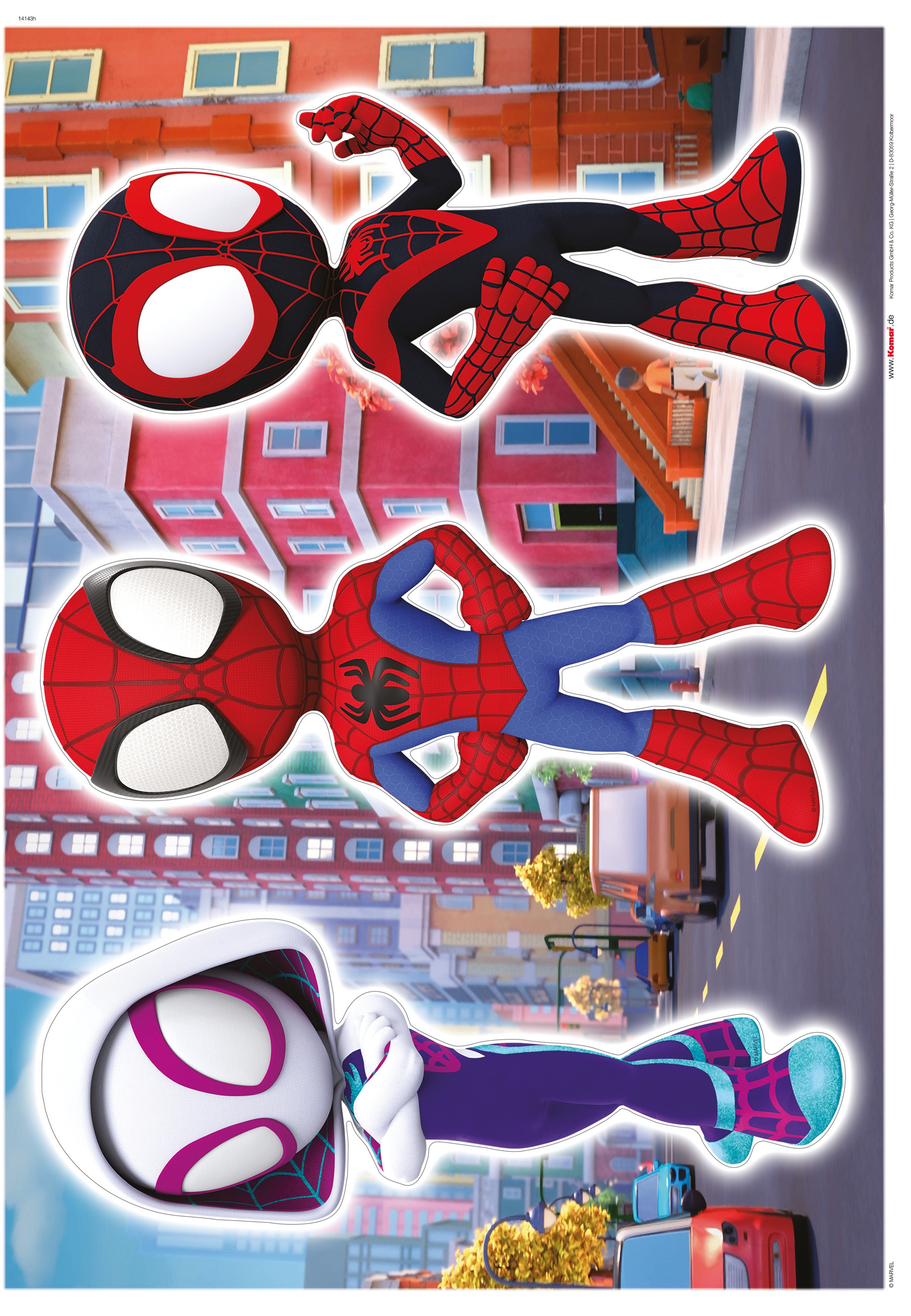 Komar Wandtattoo »Spidey and His Amazing Friends Trio - Größe 50 x 70 cm«, (3 St.), selbstklebend, Wandsticker, Kinderzimmer