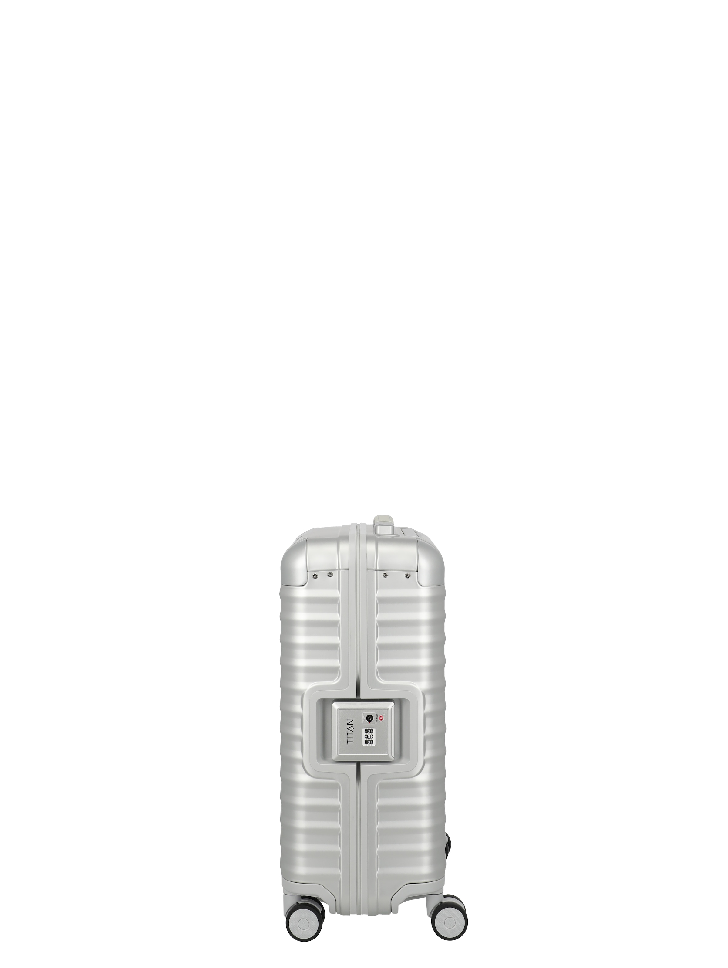 TITAN® Trolley »ETERNITY Aluminium Koffer Premium« 45 l 4 Rollen mit TSA-Rahmenverschluss, Smart Frame, Flüsterrollen – Made in Germany