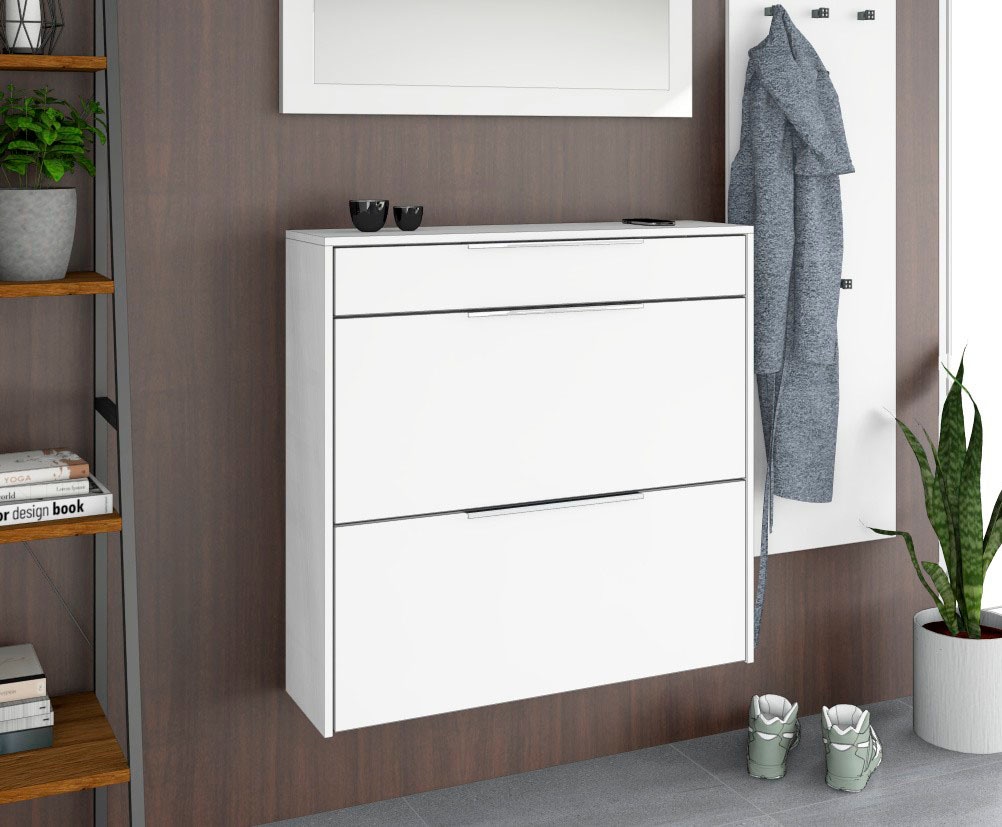 borchardt Möbel Schuhschrank »Oliva« Breite 89 cm, hängend, mit 2 Doppeltrommeln und 1 Schubkasten