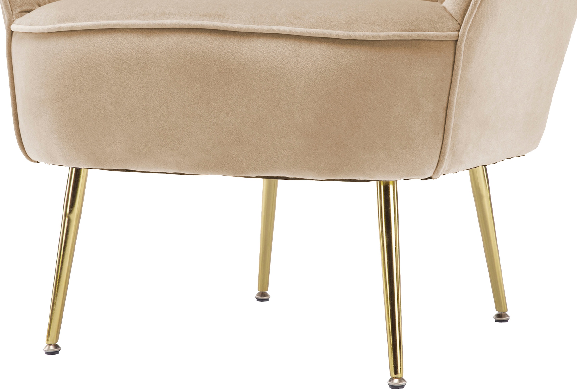 Kayoom Sessel »Poola 100, gemütlicher Cocktail-Sessel, edler Samtbezug«, (1 St.), samtweich, gesteppt, gemütlich, tiefe Sitzhöhe von 79cm
