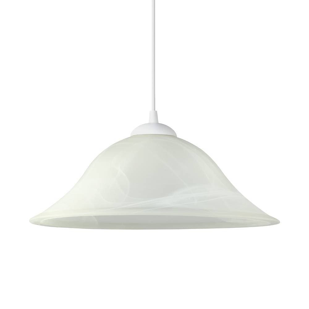 EGLO Pendelleuchte »ALBANY«, 1 flammig, Leuchtmittel E27 | ohne Leuchtmittel, weiß / Ø35 x H110 cm / exk. 1 x E27 (je max. 60W) / Esstisch / Küche