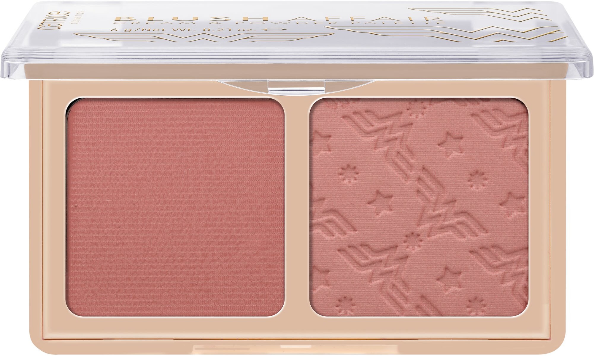 Catrice Rouge-Palette »Wonder Woman Blush Affair Cream & Powder Palette« Variable Deckkraft, natürliches Finish, leicht verblendbar.