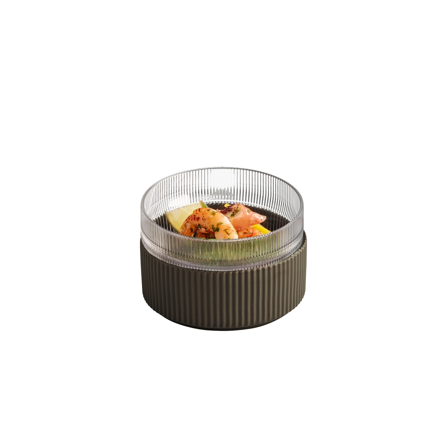 APS Schale »THE GRID« 6 aus Glas Glas, Ø 14 cm, Höhe 5,5 cm, 450 ml, stapelbar, mikrowellengeeignet