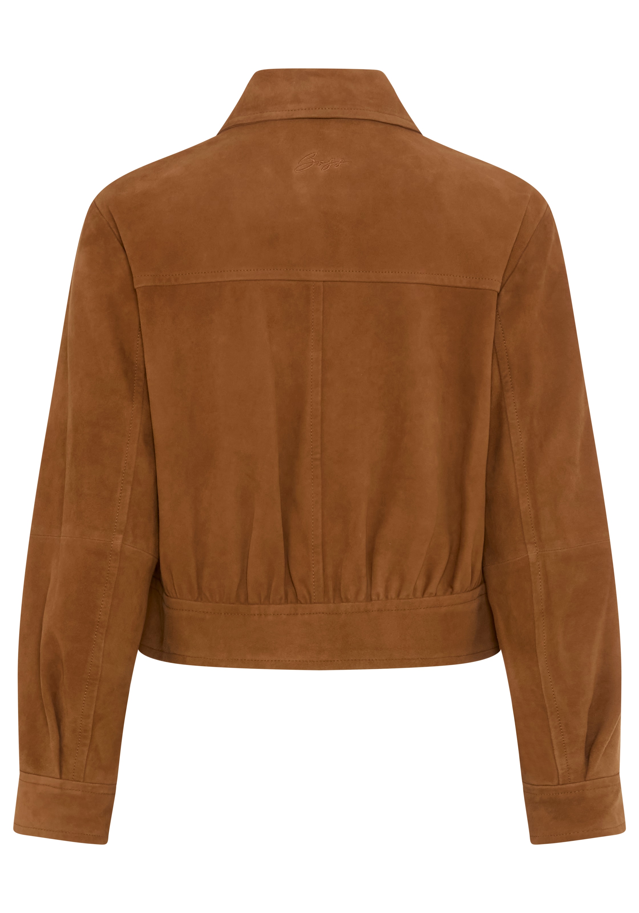 BOSS ORANGE Lederjacke »Salisa Premium Damenmode« Blouson aus Veloursleder