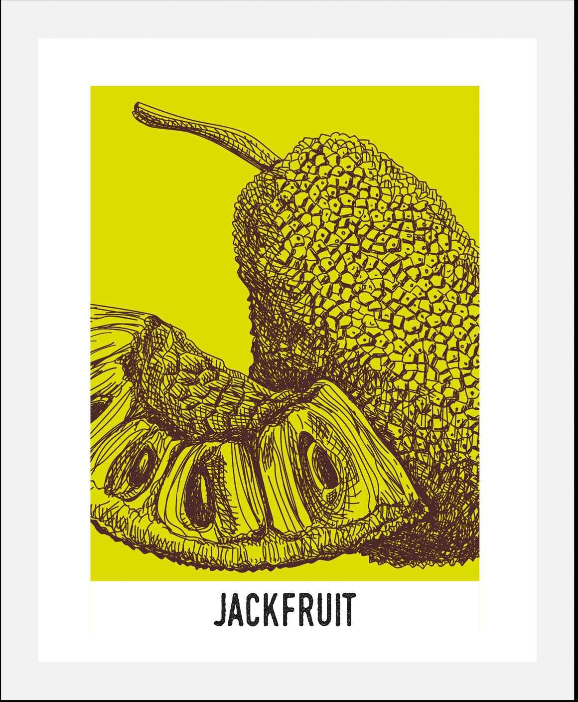 Bild QUEENCE "Jackfruit", gelb (farbe rahmen: schwarz, farbe bild(er): gelb), B:30cm H:40cm