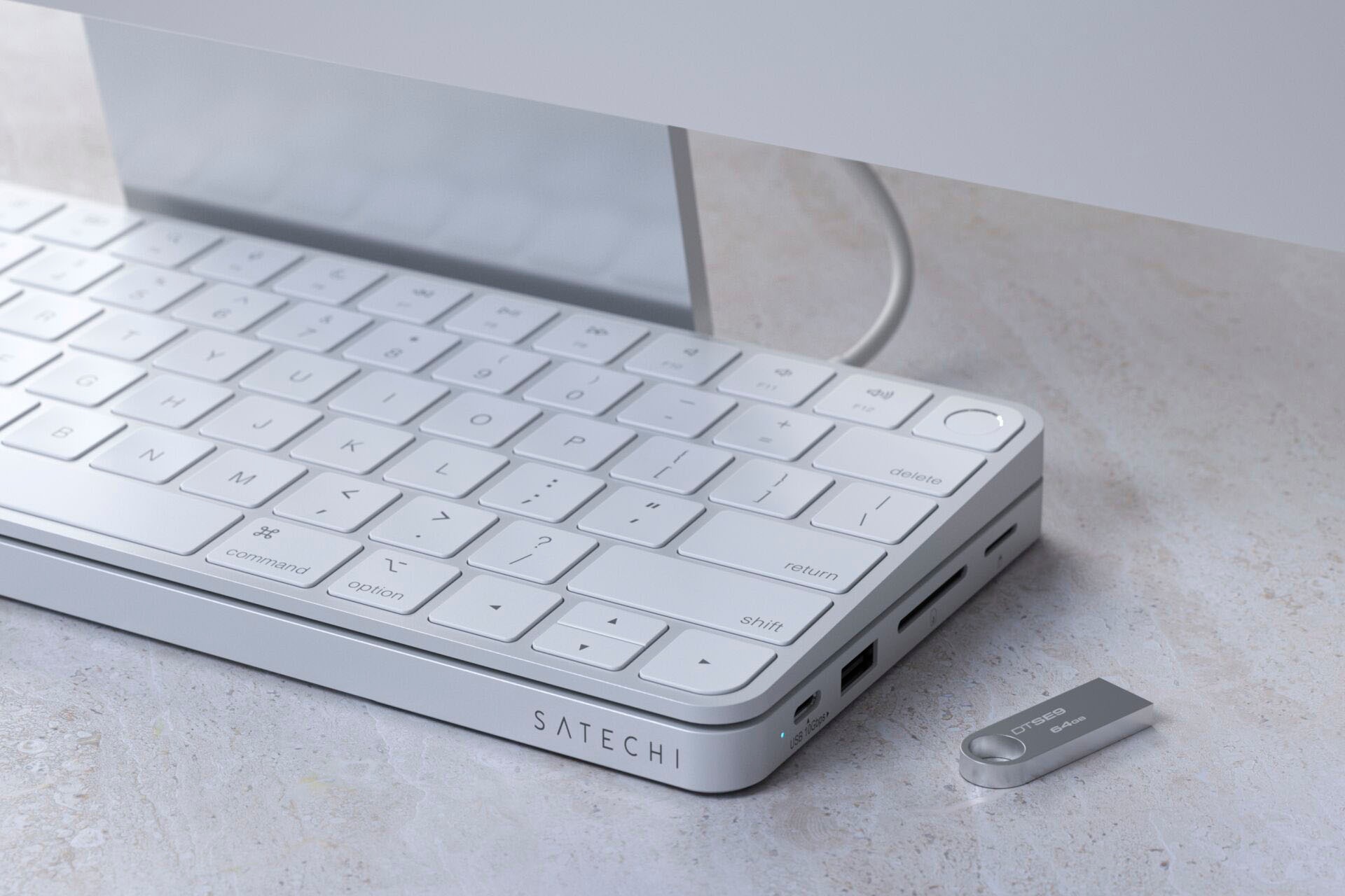 Satechi Computer-Adapter »USB-C Slim Dock for 24" iMac«, USB-C zu USB 2.0-USB Typ A-USB Typ C-MicroSD-Card-SD-Card-SATA, 34 cm