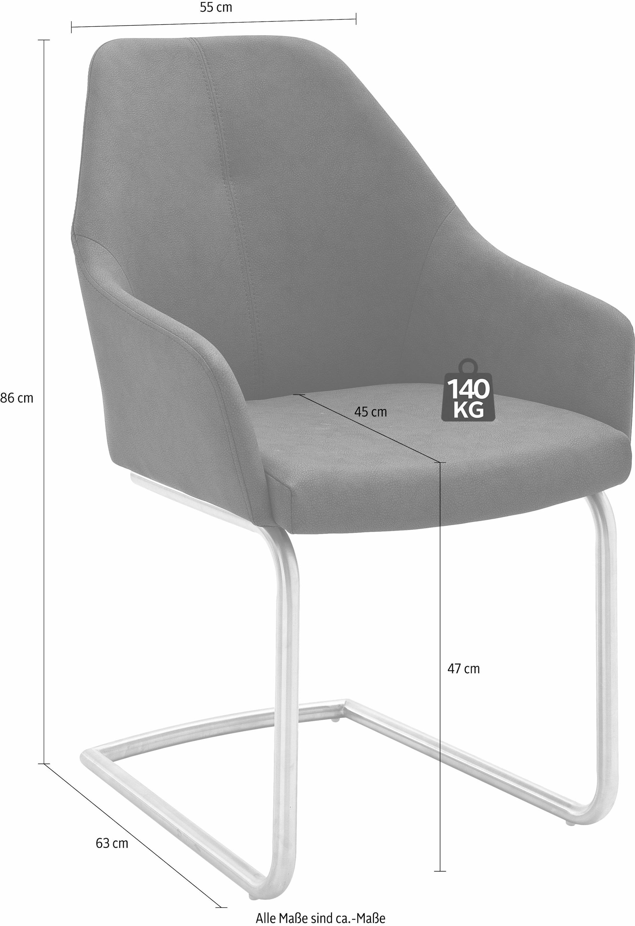 2 (Set), Kunstleder, Stuhl online max. »MADITA 130 furniture bis A«, Freischwinger kg St., MCA belastbar bestellen