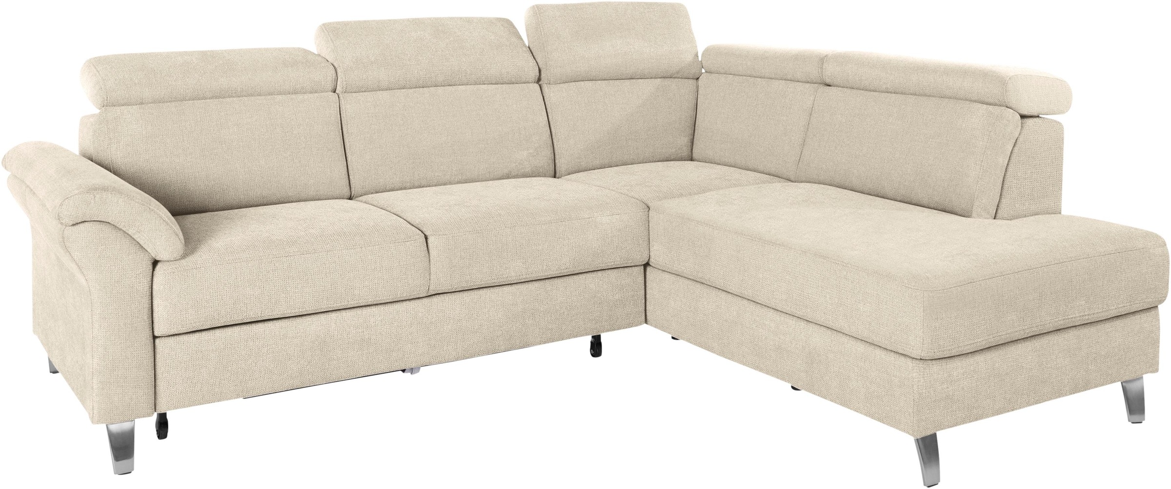 sit&more Ecksofa, inklusive Kopfteilverstellung, wahlweise mit Bettfunktion und Bettkasten