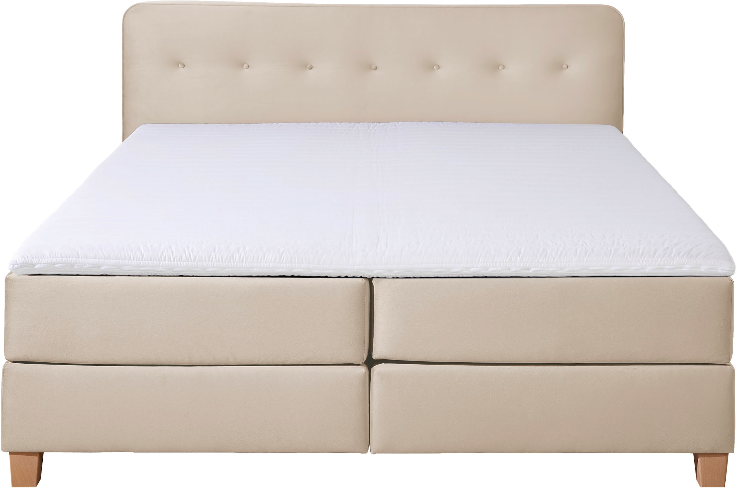 Home affaire Boxspringbett »Fargo«, in Überlänge 220 cm, mit Topper, 3 Ausführungen, 4, Breiten