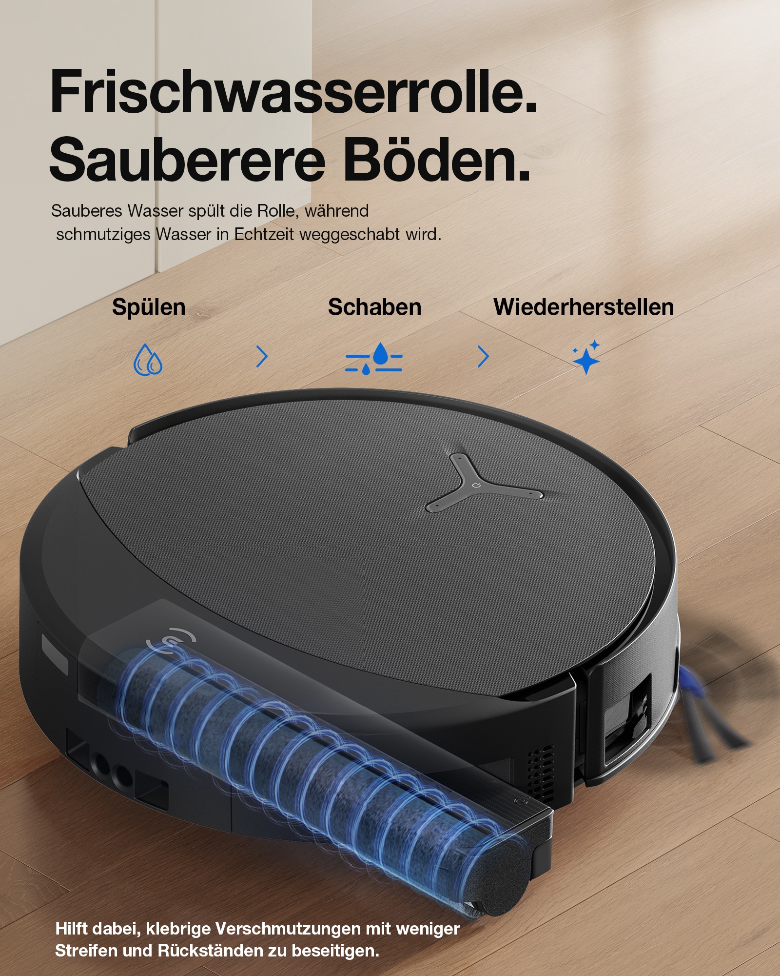 ECOVACS Nass-Trocken-Saugroboter »DEEBOT X11S OmniCyclone Care Kit, All-in-One Station (beutellos)« 30.000 Pa + 16 L/s (Luftstrom), 27cm Wischrolle, Care Kit