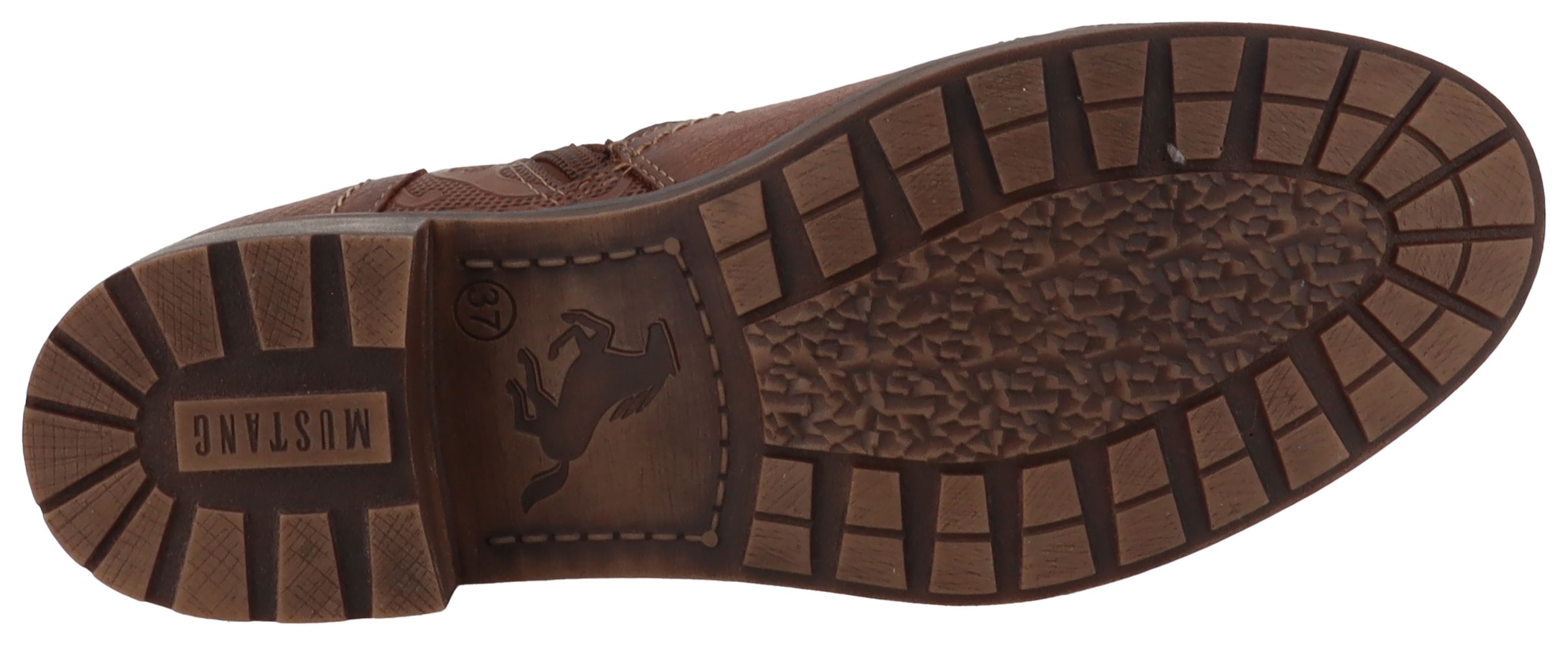 Mustang Shoes Winterstiefelette »Fabienne«  Biker Boots mit Blockabsatz und Zierriemchen