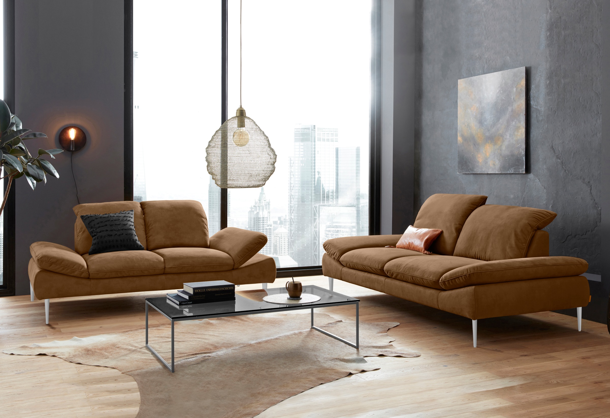 W.SCHILLIG 2,5-Sitzer »enjoy&MORE«, mit Sitztiefenverstellung, Füße Chrom glänzend, Breite 232 cm