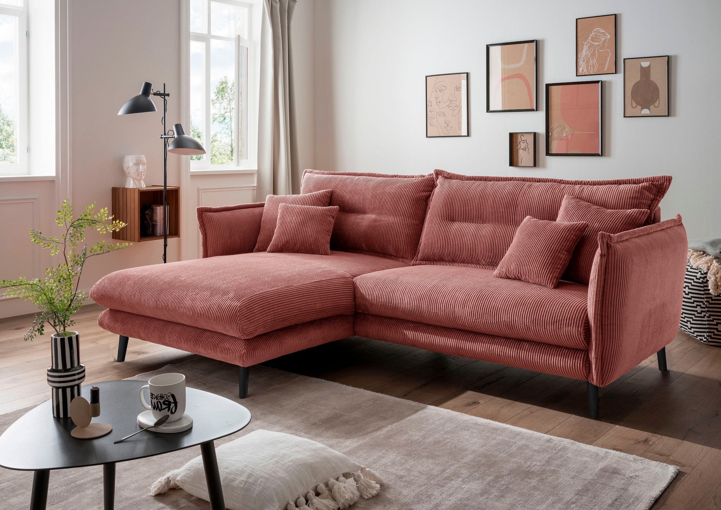 INOSIGN Ecksofa »Lazio«, in verschiedenen Bezugsqualitäten und Farben liefe günstig online kaufen