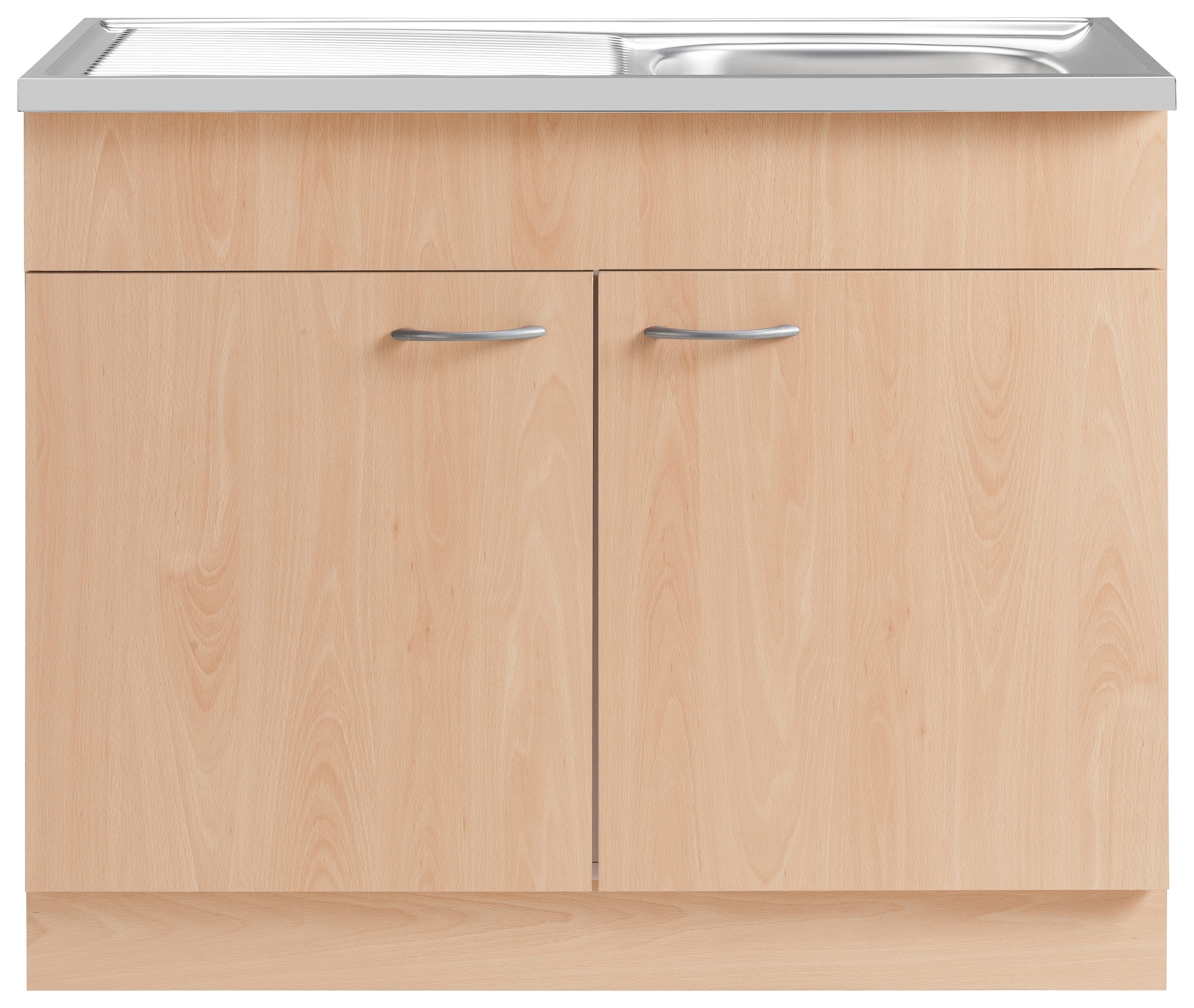 wiho Küchen Spülenschrank »Kiel«, 100 cm kaufen auf Raten breit mit Auflagespüle