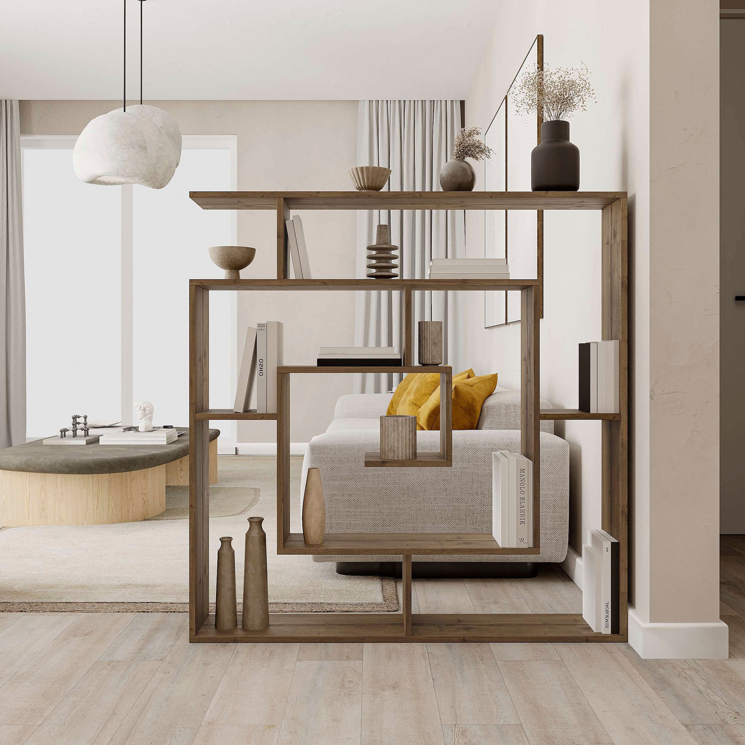 Decortie Bücherregal »Labirent Bücherregal«, (Packung), Leichte Montage, Lagerung, Platzsparend