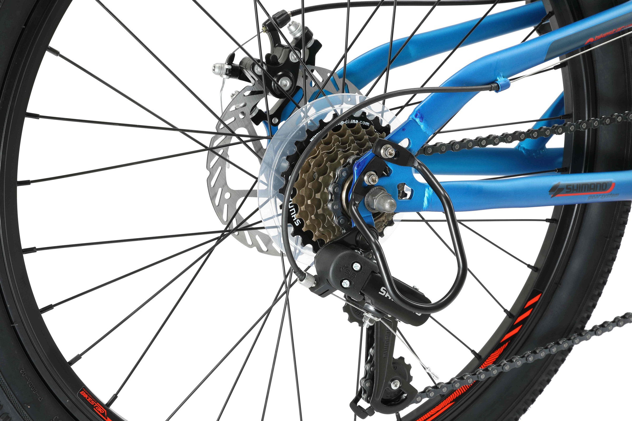 Bikestar Jugendfahrrad, 21 Gang, Shimano, RD-TY21 Schaltwerk, Kettenschaltung