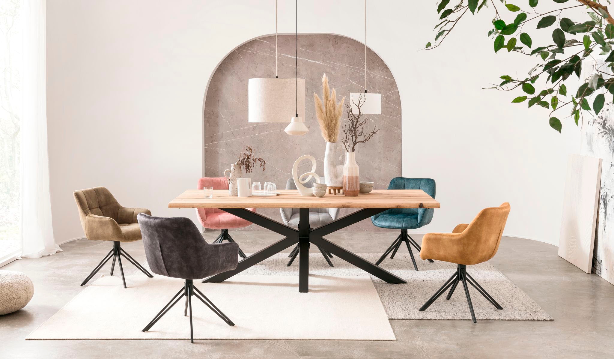 Home affaire Esstisch »Hudson«, erweiterbar durch Ansteckplatte Hudson günstig online kaufen