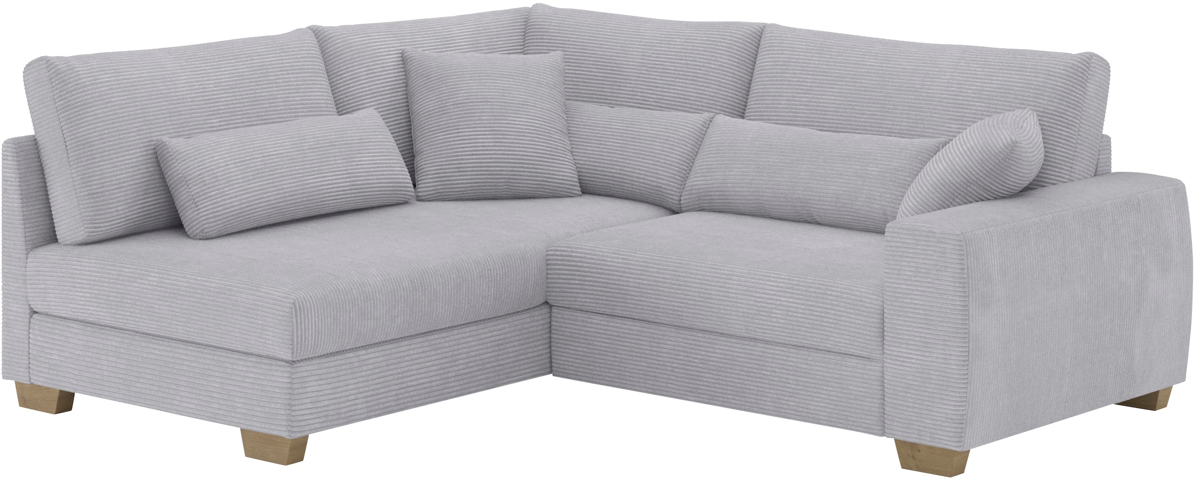 Mr. Couch Ecksofa »Helena L-Form, bis 140 kg belastbar«, mit Taschenfederkern, wahlweise mit Bettfunktion