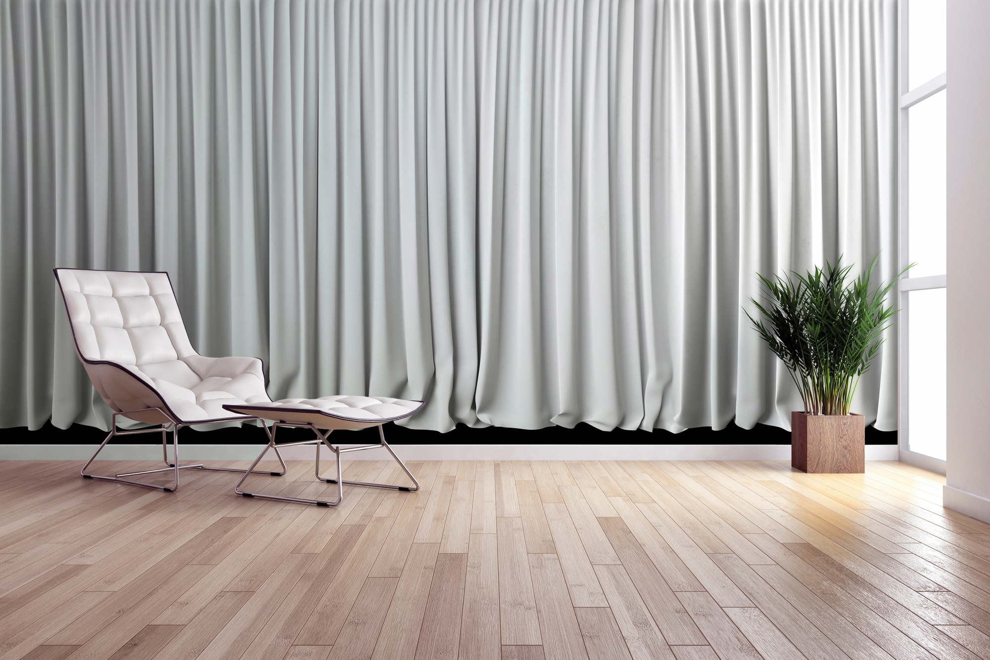 Architects Paper Fototapete »White Curtain«, Vlies, Wand, Schräge
