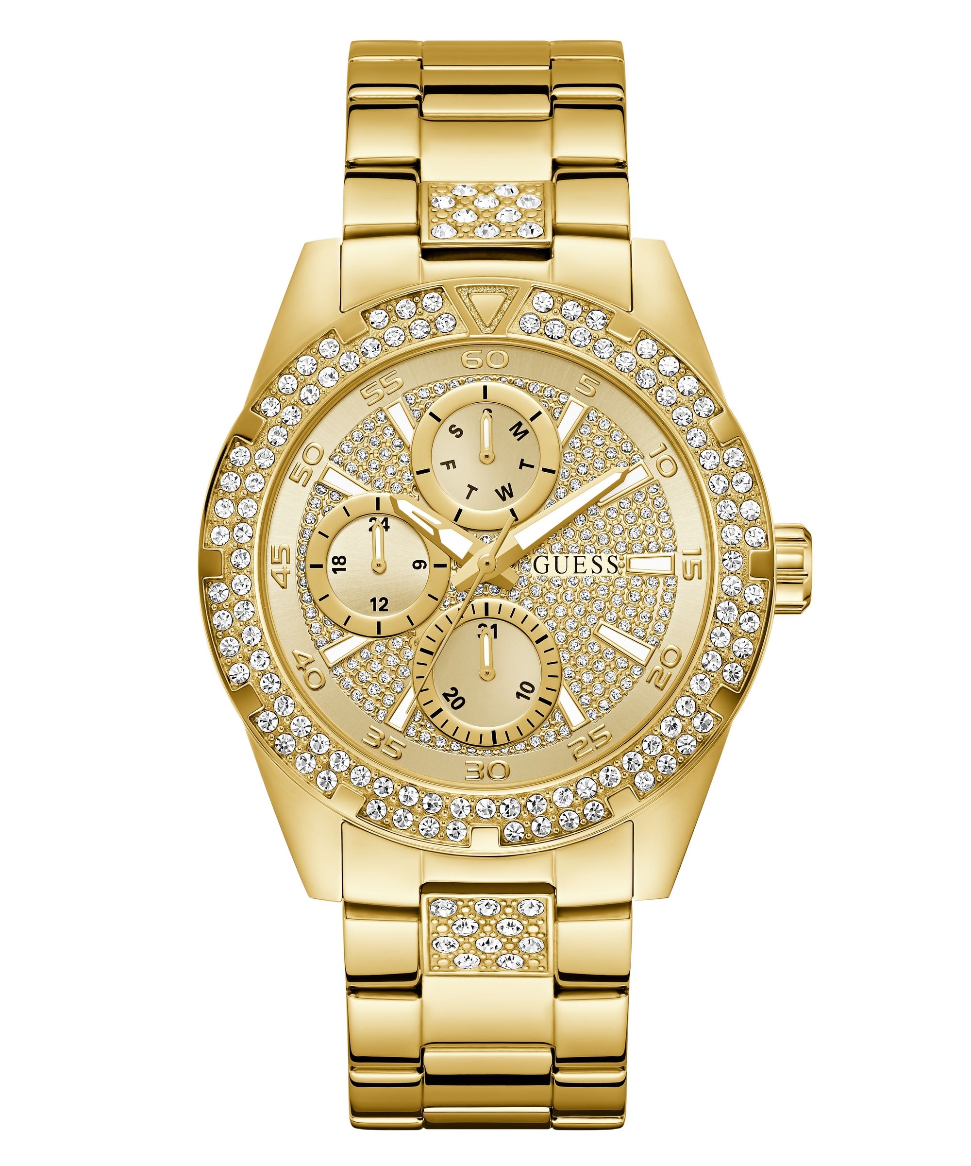 Guess Multifunktionsuhr »ORION« Quarzuhr, Armbanduhr, Herrenuhr, Edelstahlarmband, analog, Wochentag