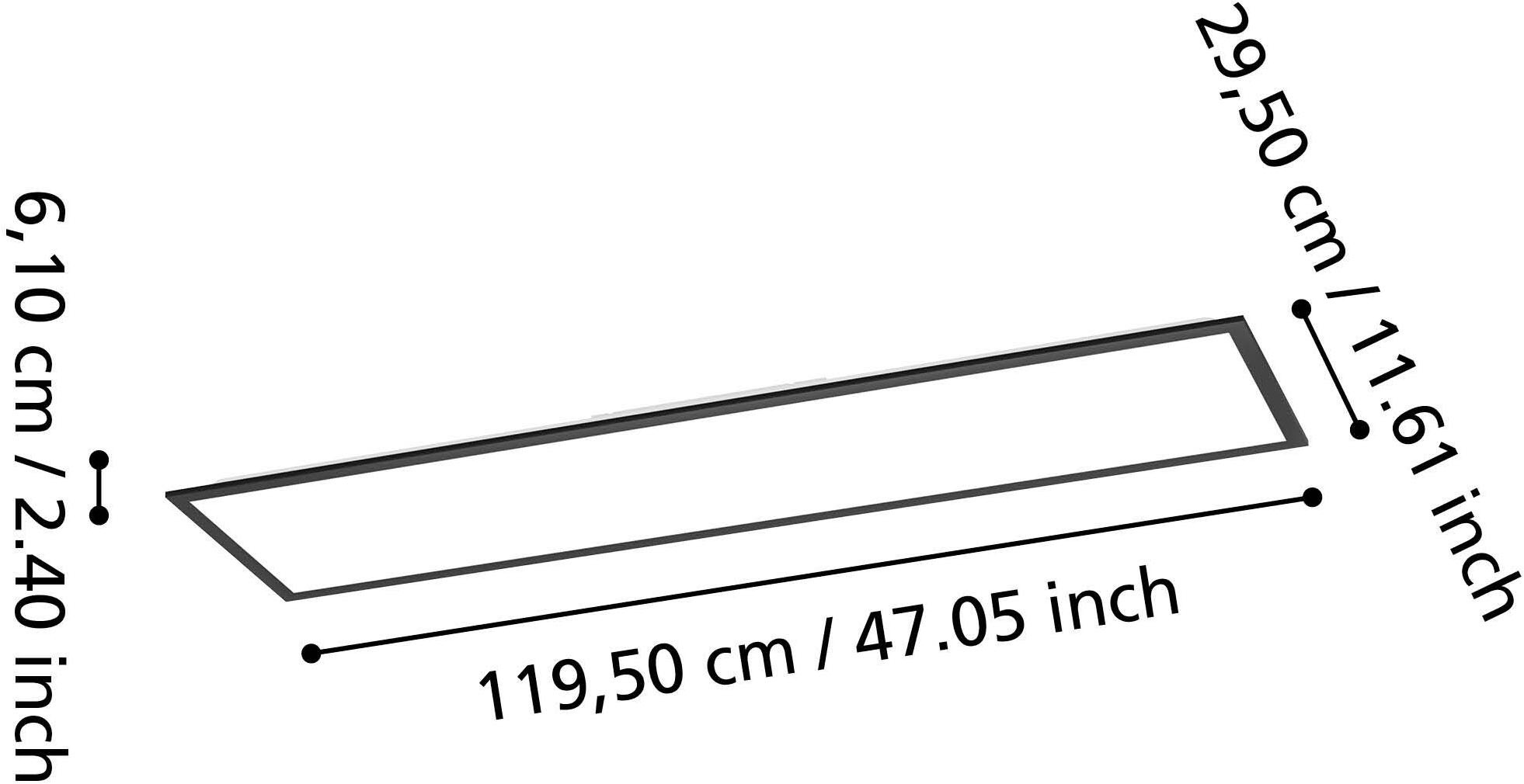 EGLO LED Deckenleuchte »MORADILLO-Z Deckenlampe - Stahl - LED - 34W - IP20« LED-Modul 1 Stk. Kaltweiß | Neutralweiß | RGB | Warmweiß Wohzimmerlampe, Esszimmerlampe, Schlafzimmer, L119,5 x B29,5 x H6,1 cm