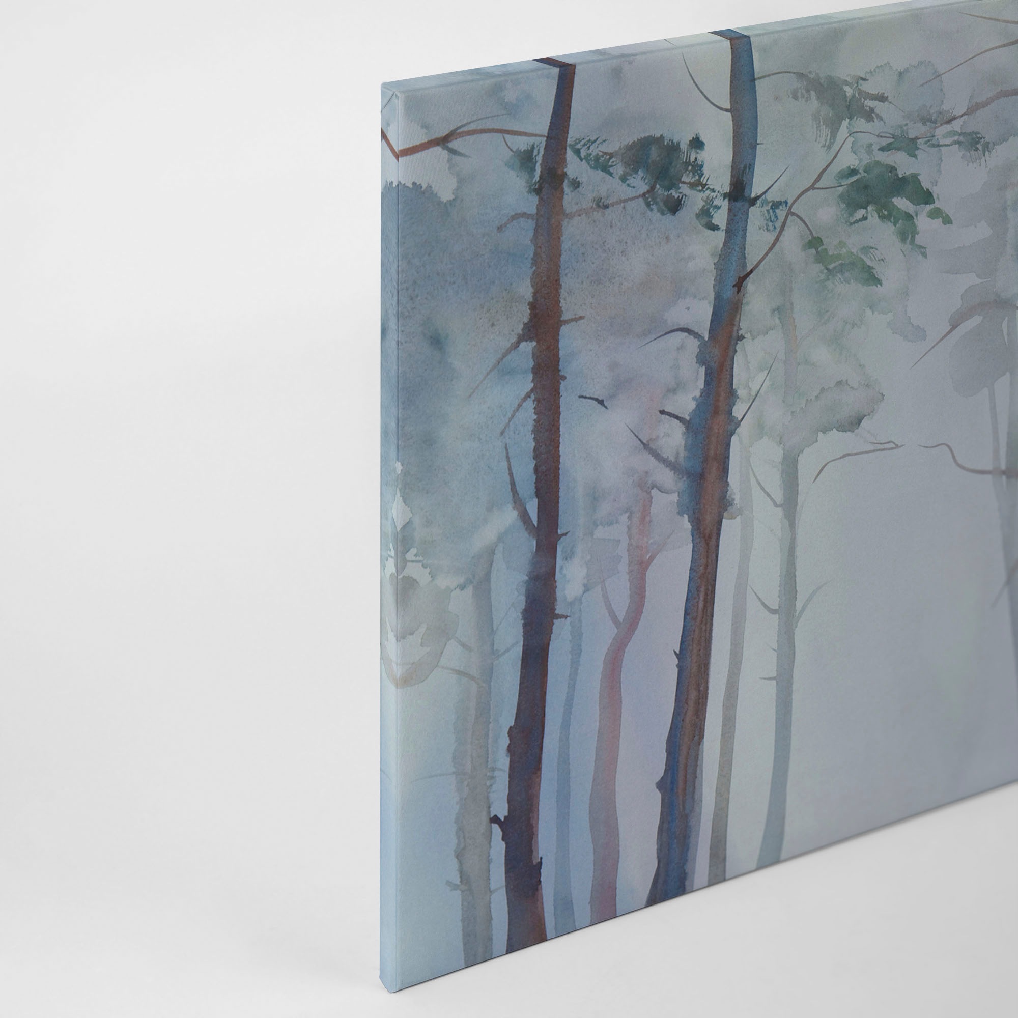 A.S. Création Leinwandbild »Aquarelle Forest«, Kunst-Wald-Kinder, (1 St.), Aquarell Bild Keilrahmen Wald Leinwand-Bild Wohnzimmer modern Wandbild