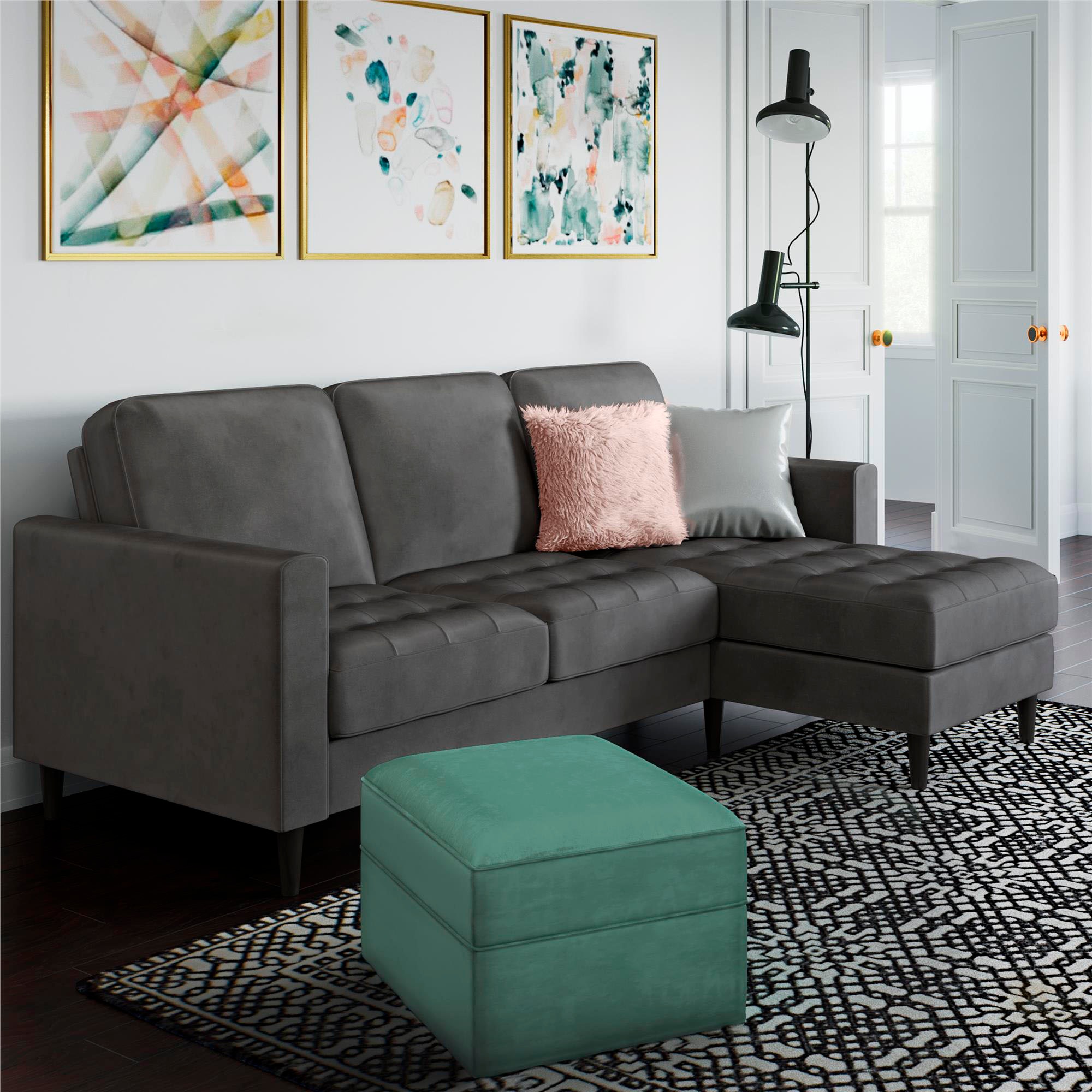 Cosmo Living Ecksofa »Strummer«, Ottomane beidseitig montierbar