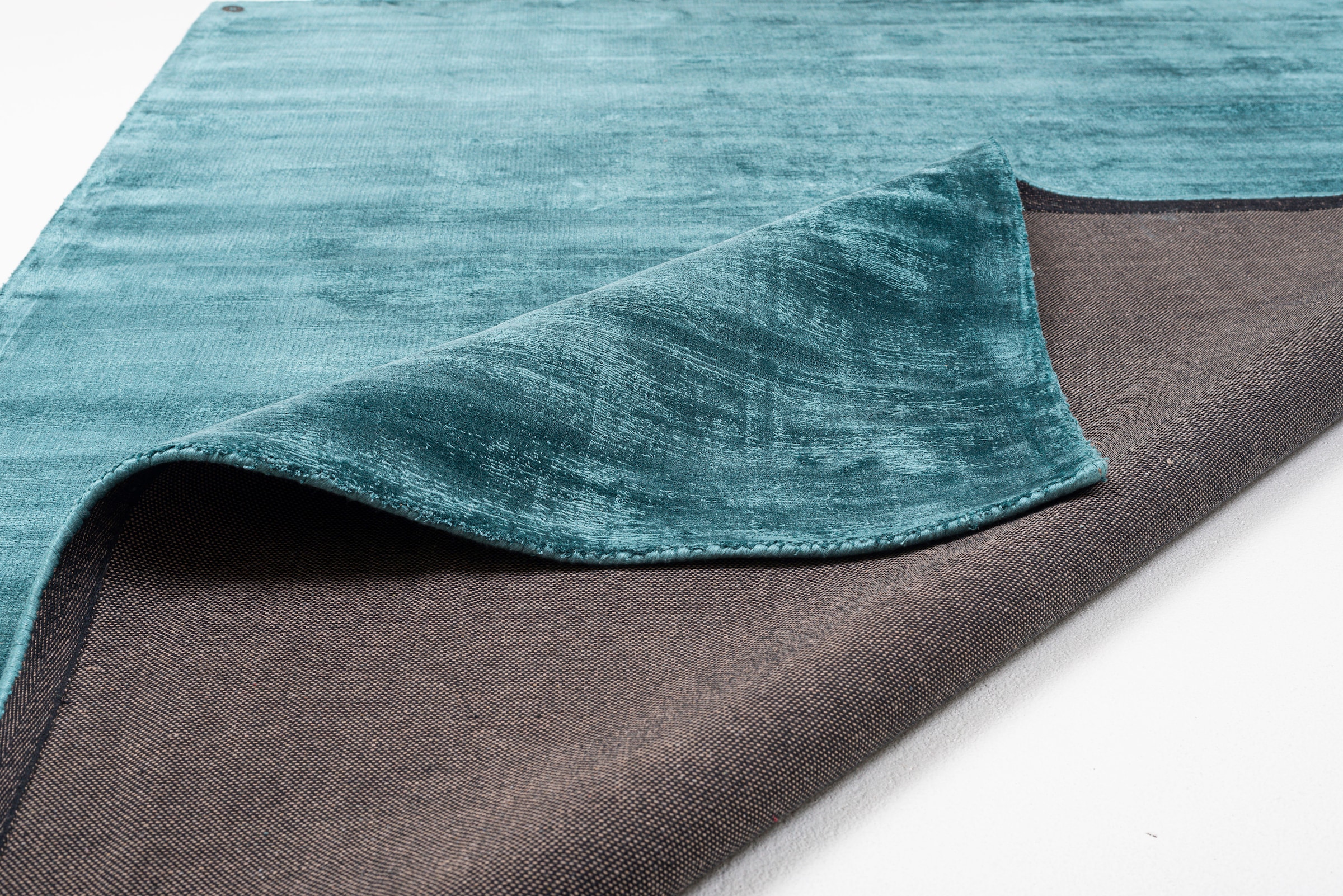 TOM TAILOR HOME Teppich »Shine uni«, rechteckig, 8 mm Höhe, Handweb Teppich, 100% Viskose, handgewebt, mit elegantem Schimmer